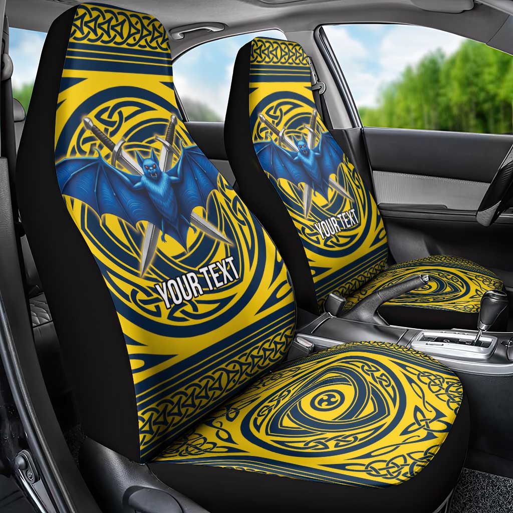 Personalized Brecknockshire Wales Car Seat Cover Welsh Celtic Bat And Swords Design LT19
