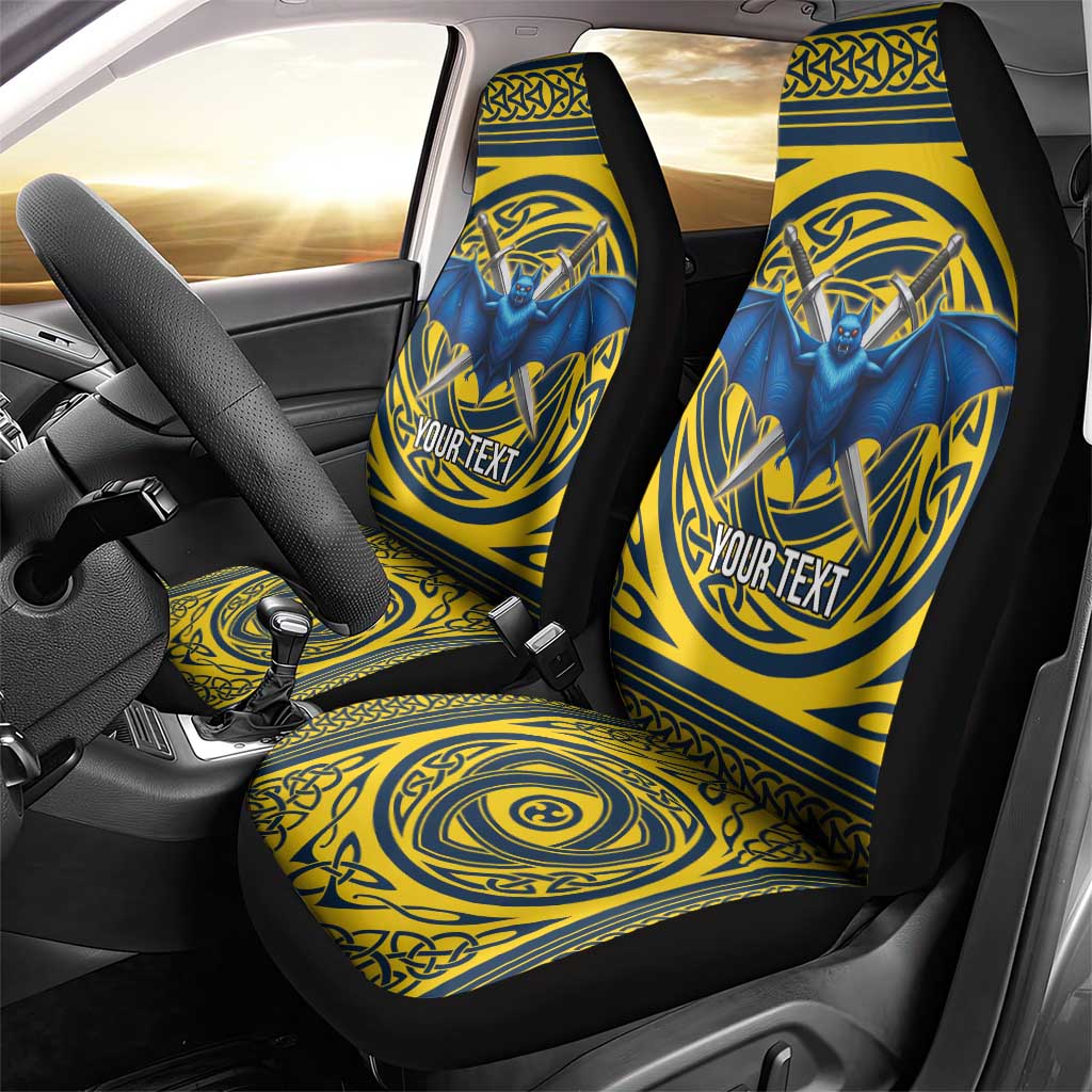 Personalized Brecknockshire Wales Car Seat Cover Welsh Celtic Bat And Swords Design LT19