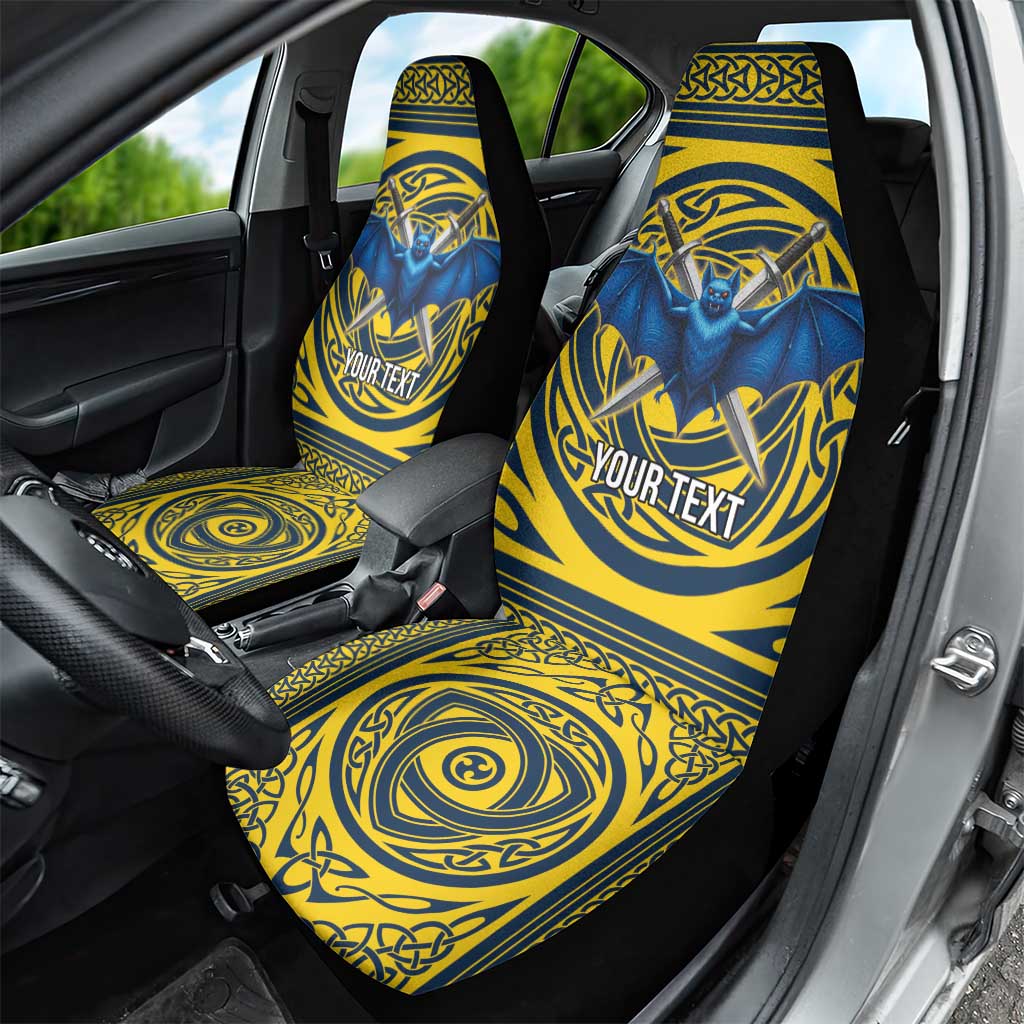 Personalized Brecknockshire Wales Car Seat Cover Welsh Celtic Bat And Swords Design LT19