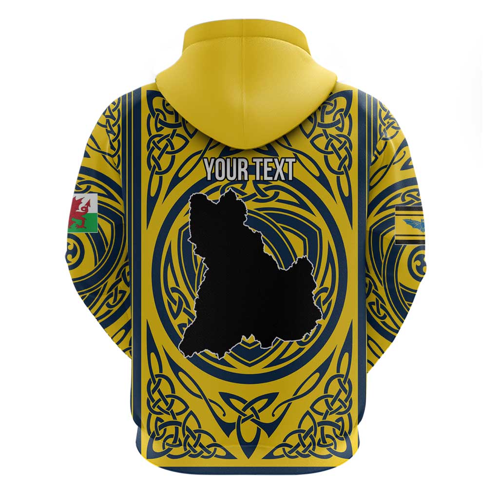 Personalized Brecknockshire Wales Hoodie Welsh Celtic Bat And Swords Design LT19