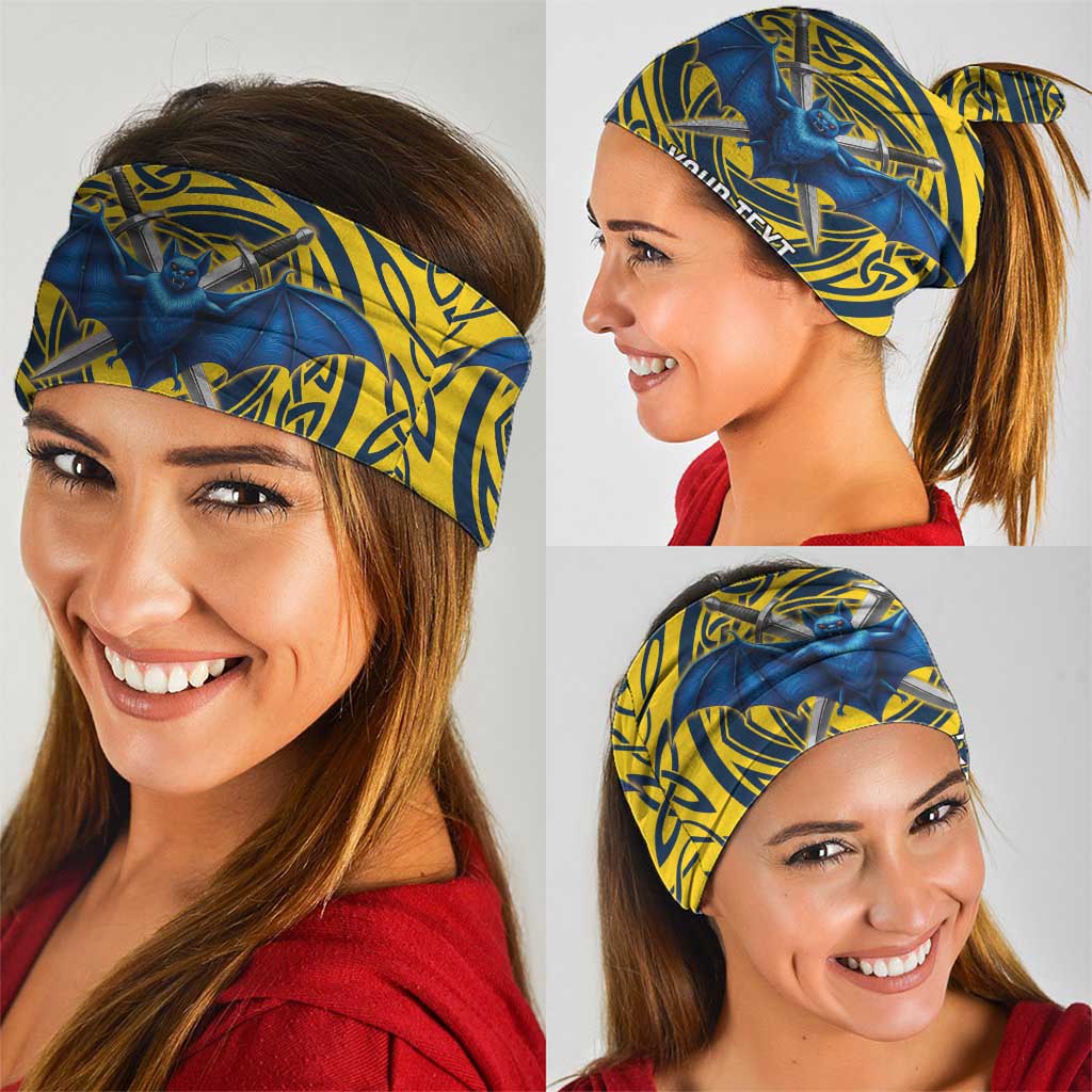 Personalized Brecknockshire Wales Neck Gaiter Welsh Celtic Bat And Swords Design LT19