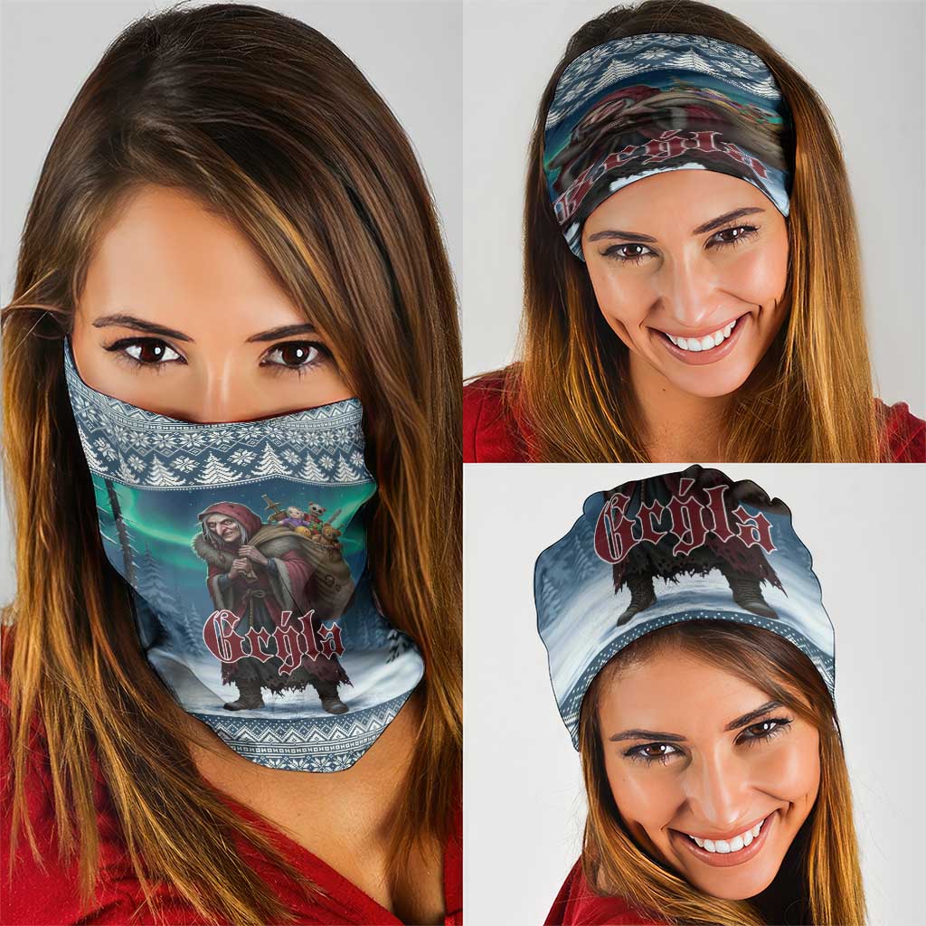 Iceland Christmas Neck Gaiter Icelandic Gryla Evil Mother of Yule Lads LT19