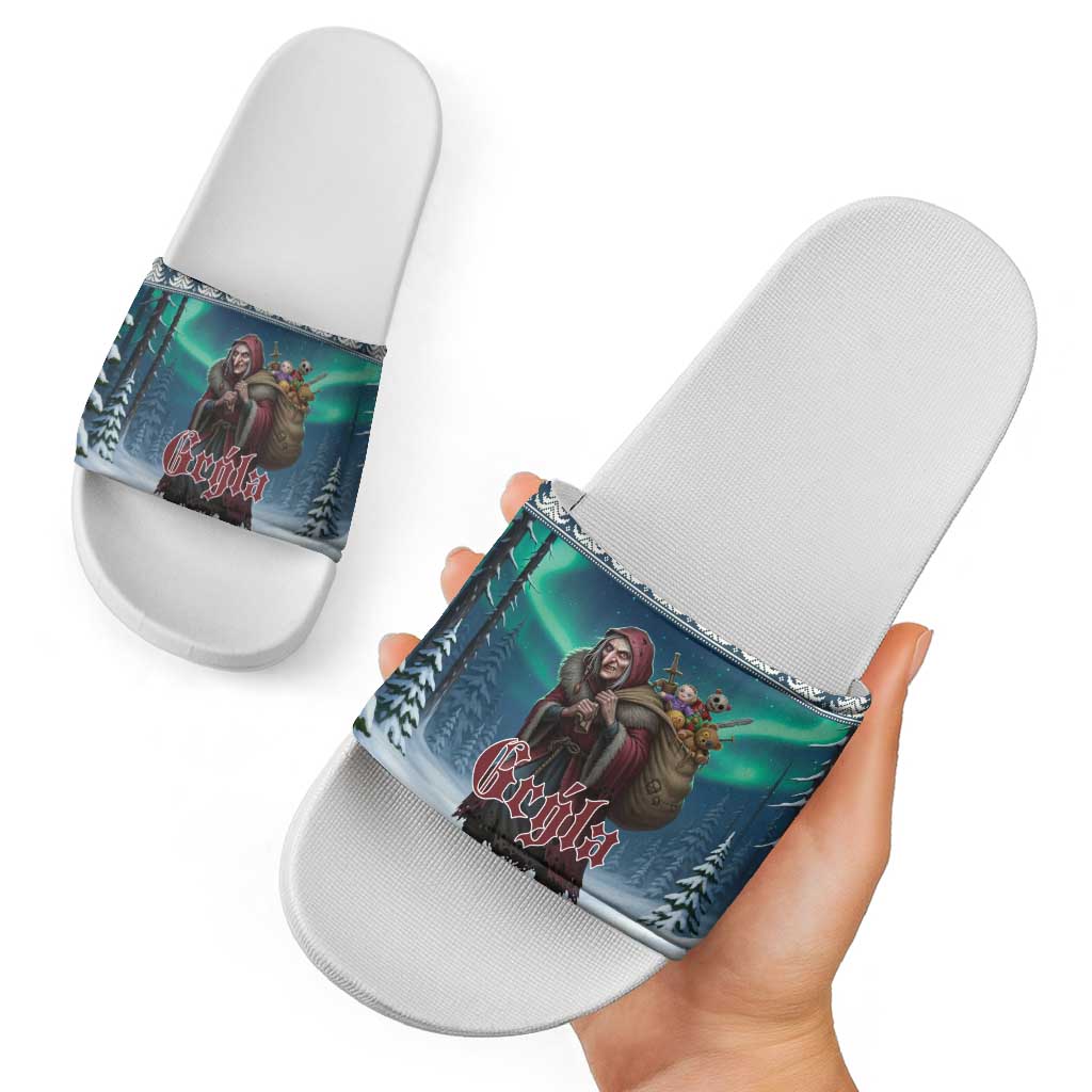 Iceland Christmas Slide Sandals Icelandic Gryla Evil Mother of Yule Lads LT19
