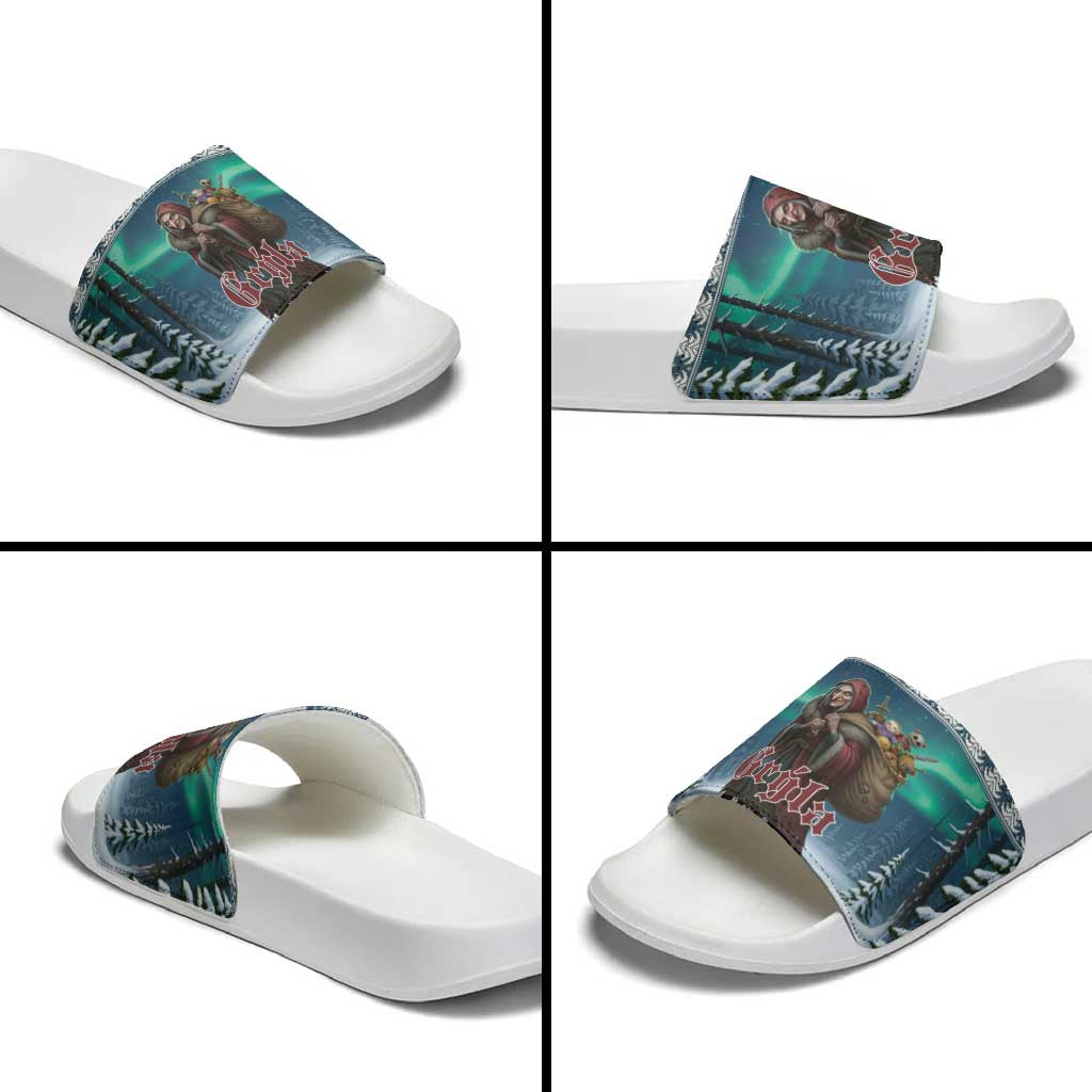 Iceland Christmas Slide Sandals Icelandic Gryla Evil Mother of Yule Lads LT19