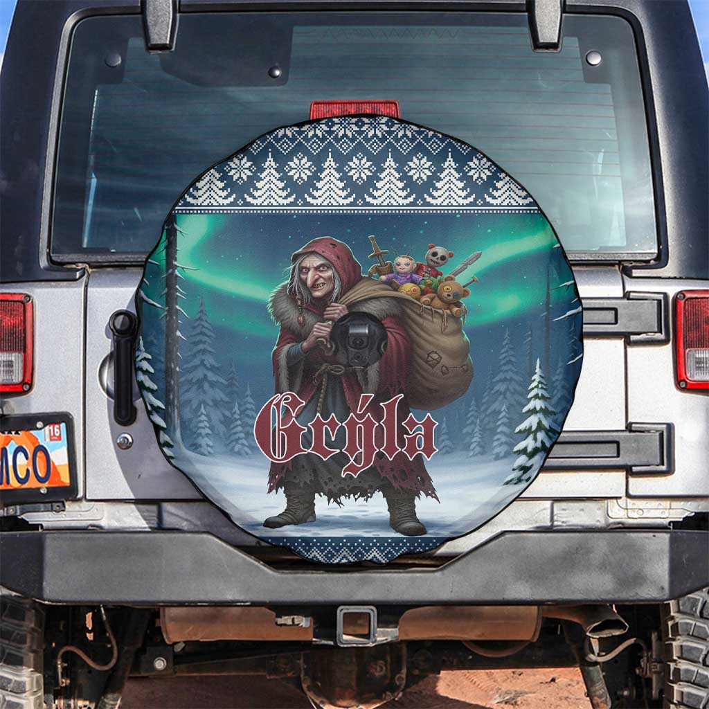 Iceland Christmas Spare Tire Cover Icelandic Gryla Evil Mother of Yule Lads LT19