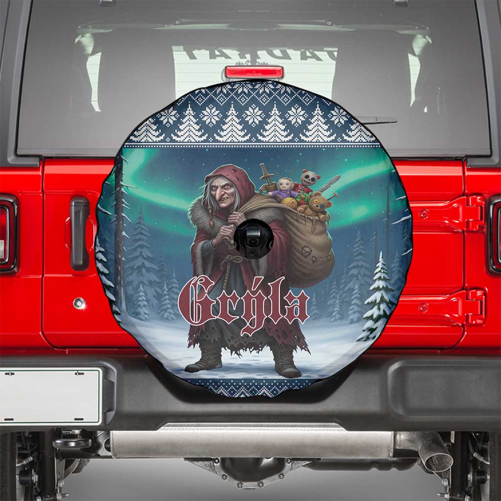 Iceland Christmas Spare Tire Cover Icelandic Gryla Evil Mother of Yule Lads LT19