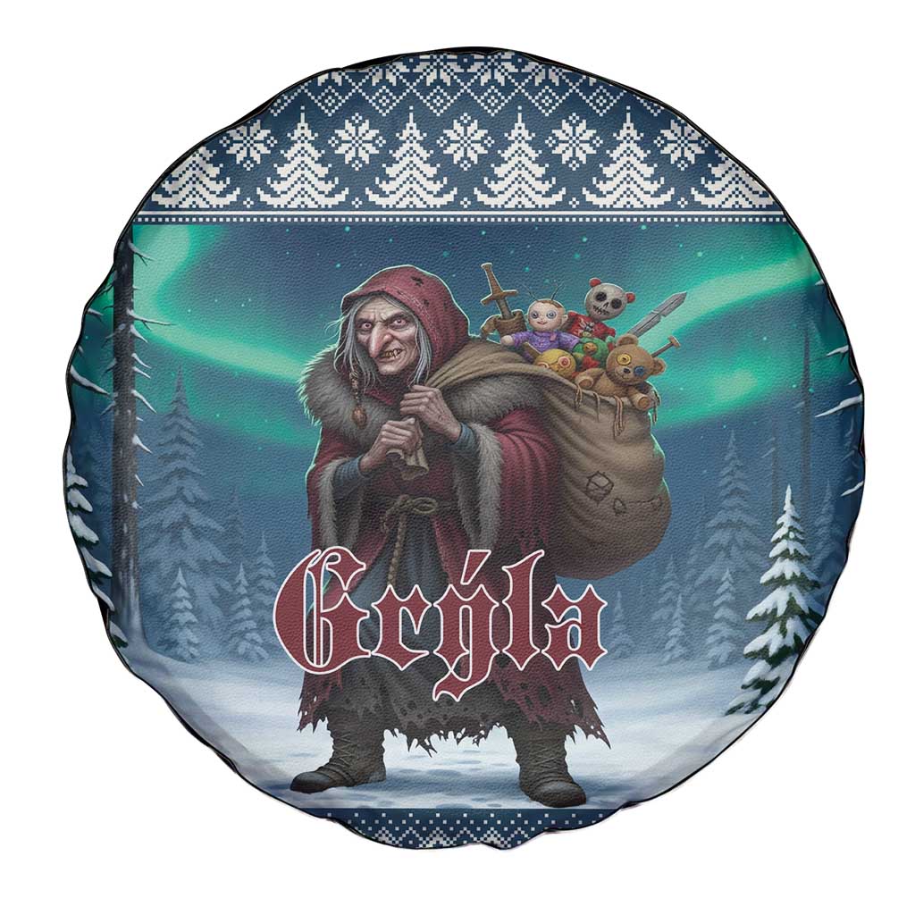 Iceland Christmas Spare Tire Cover Icelandic Gryla Evil Mother of Yule Lads LT19