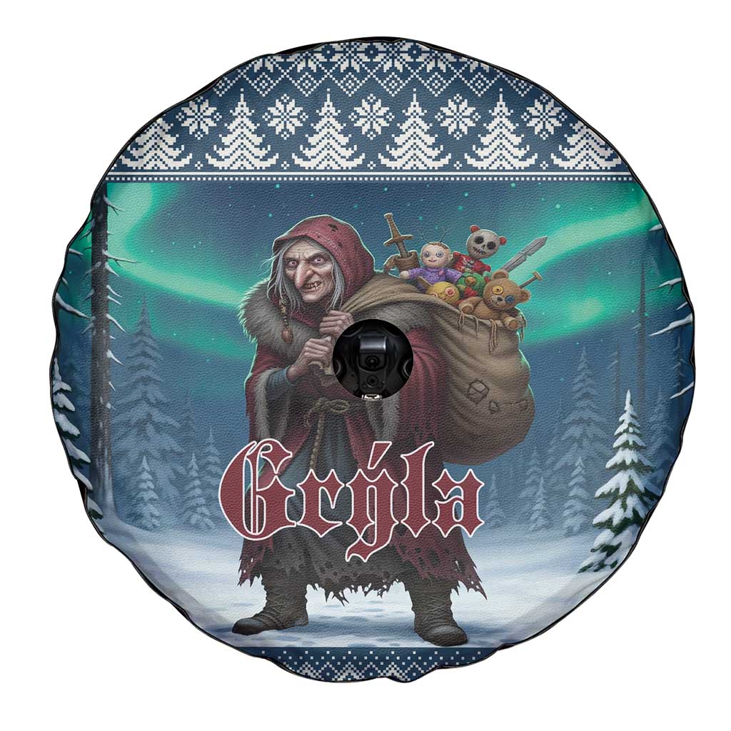 Iceland Christmas Spare Tire Cover Icelandic Gryla Evil Mother of Yule Lads LT19