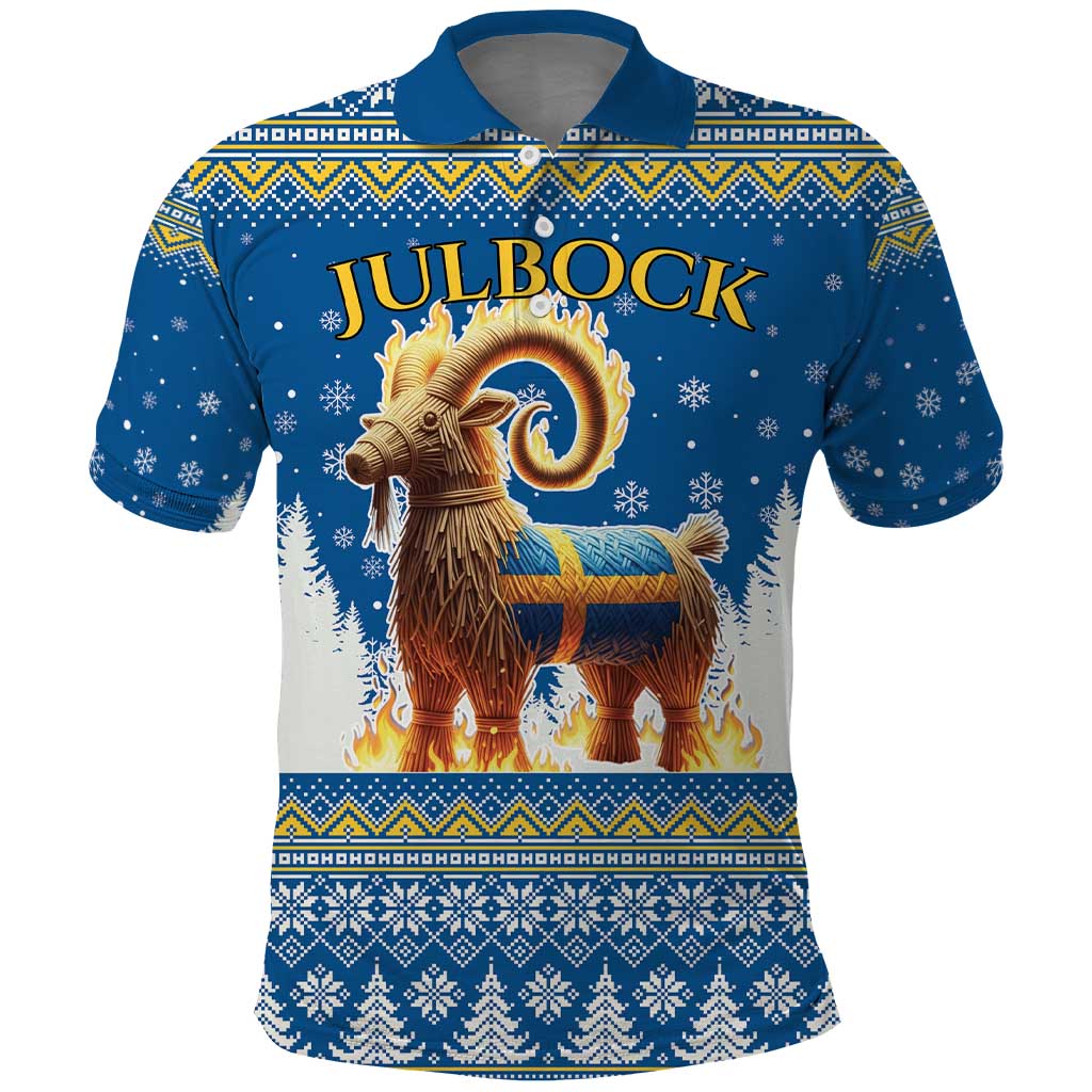 Sweden Christmas Polo Shirt Julbock  Yule Goat LT19