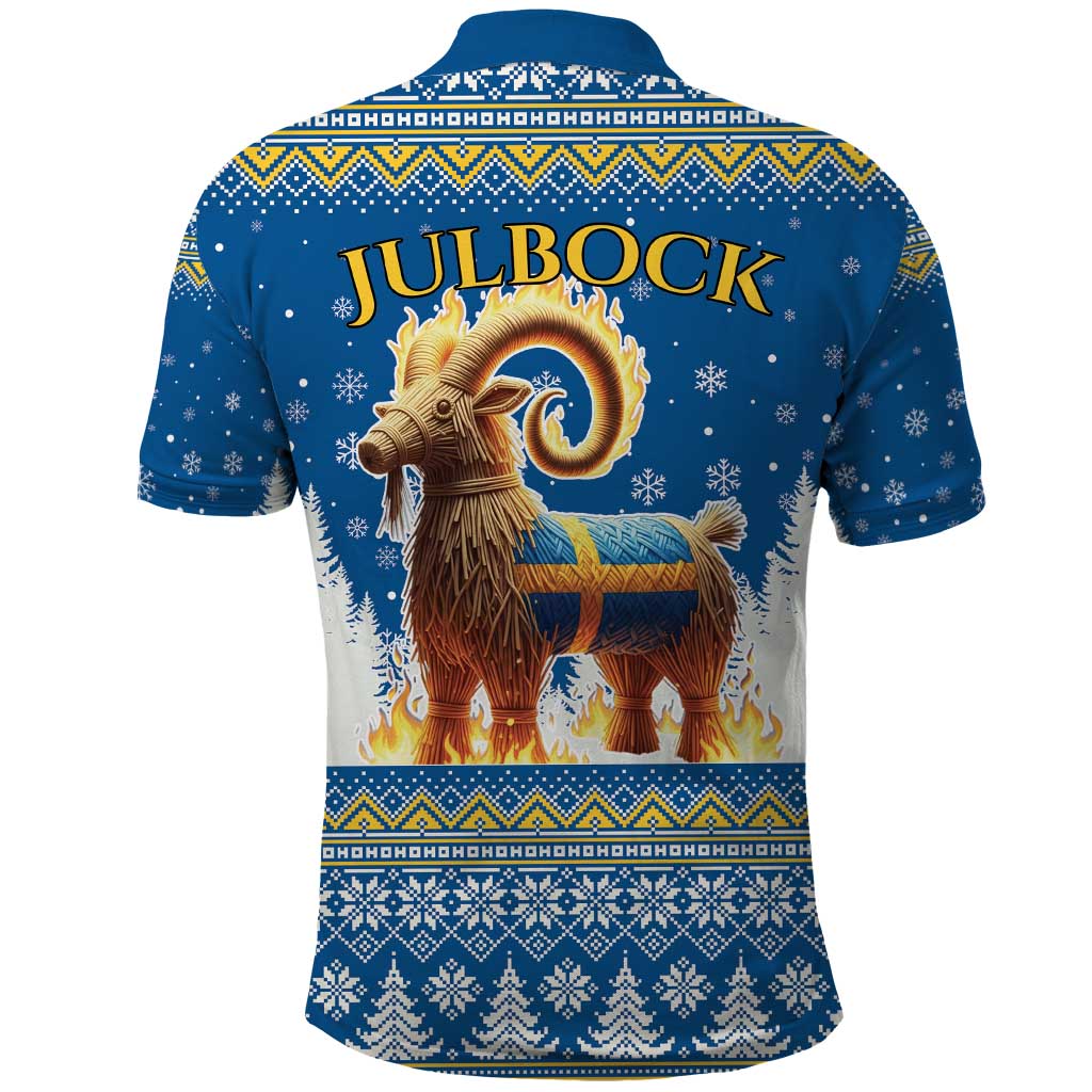 Sweden Christmas Polo Shirt Julbock  Yule Goat LT19