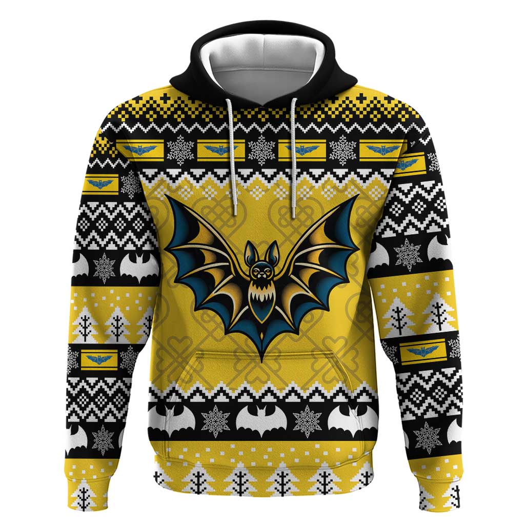 Personalized Brecknockshire Wales Christmas Hoodie Welsh Celtic Bat Design LT19