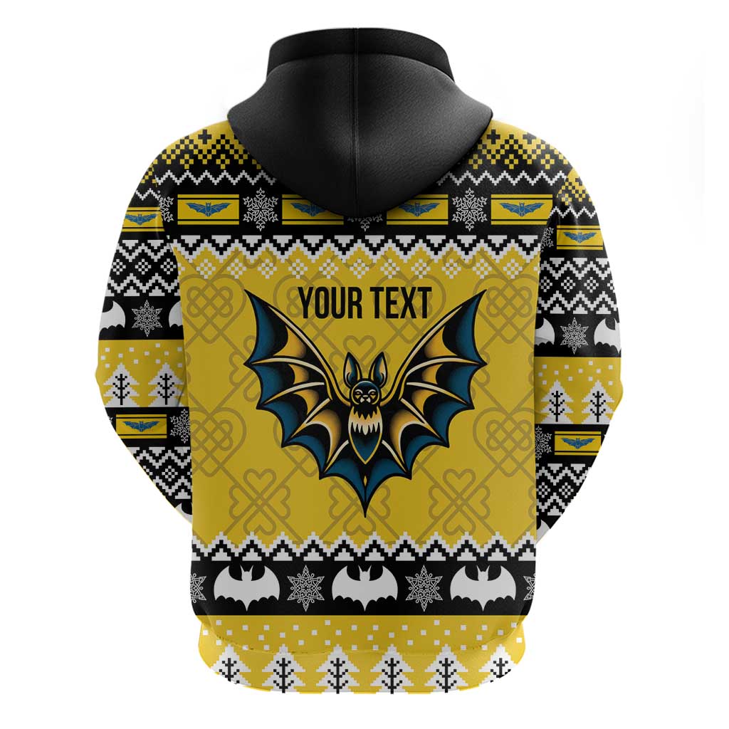Personalized Brecknockshire Wales Christmas Hoodie Welsh Celtic Bat Design LT19