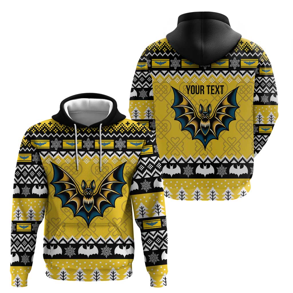 Personalized Brecknockshire Wales Christmas Hoodie Welsh Celtic Bat Design LT19