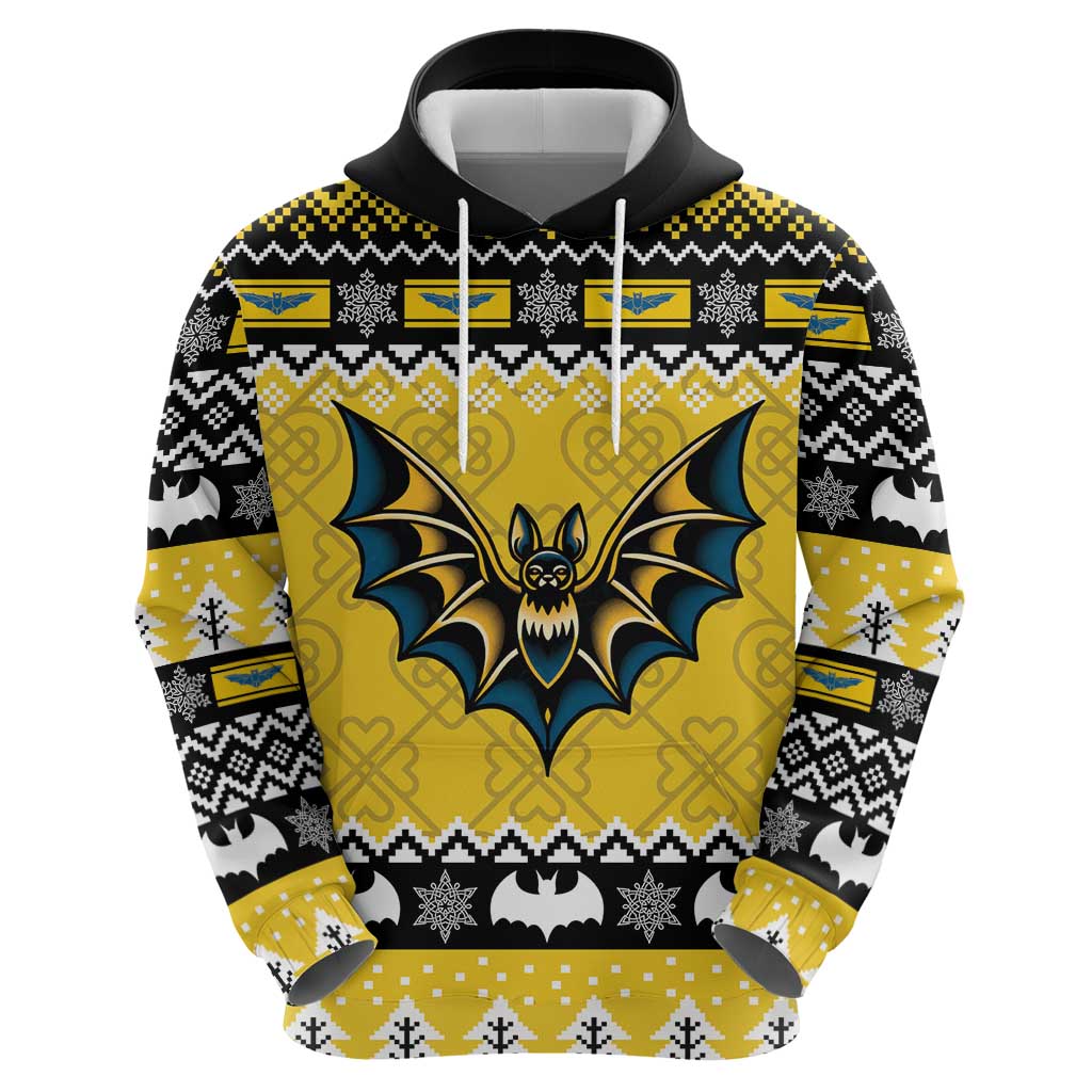 Personalized Brecknockshire Wales Christmas Hoodie Welsh Celtic Bat Design LT19