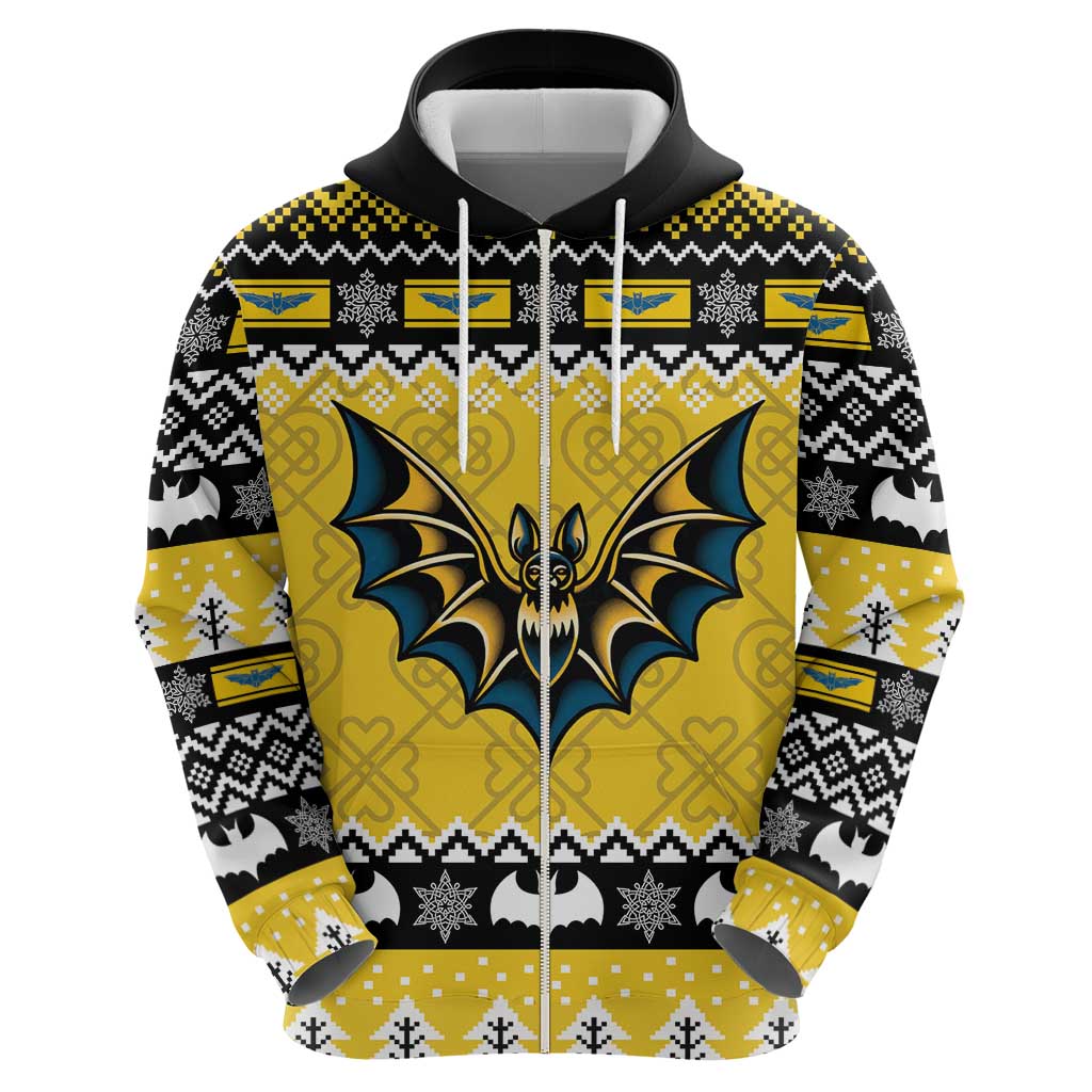 Personalized Brecknockshire Wales Christmas Hoodie Welsh Celtic Bat Design LT19