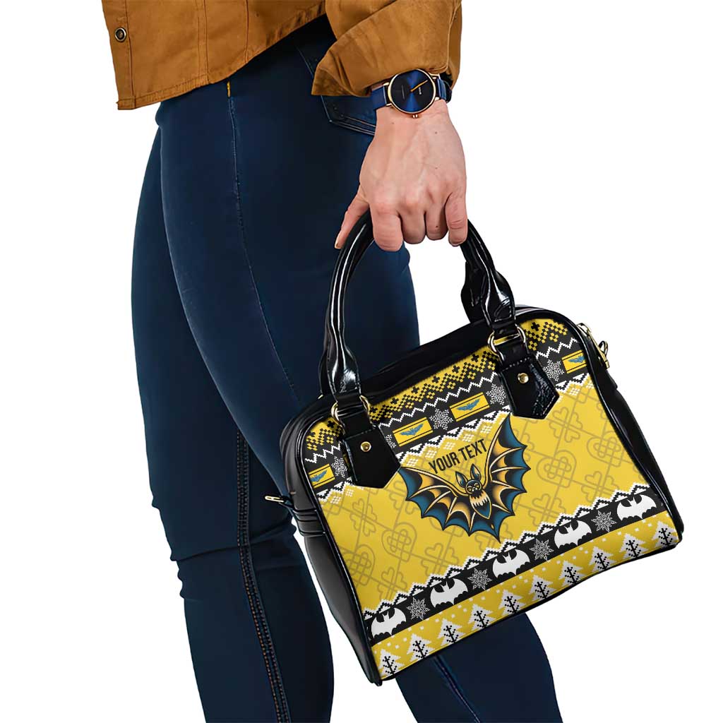 Personalized Brecknockshire Wales Christmas Shoulder Handbag Welsh Celtic Bat Design LT19