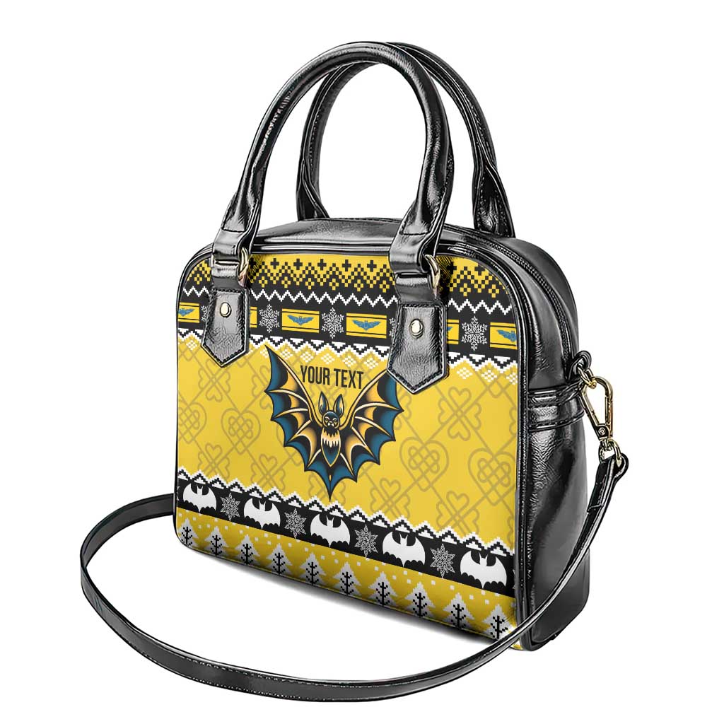 Personalized Brecknockshire Wales Christmas Shoulder Handbag Welsh Celtic Bat Design LT19