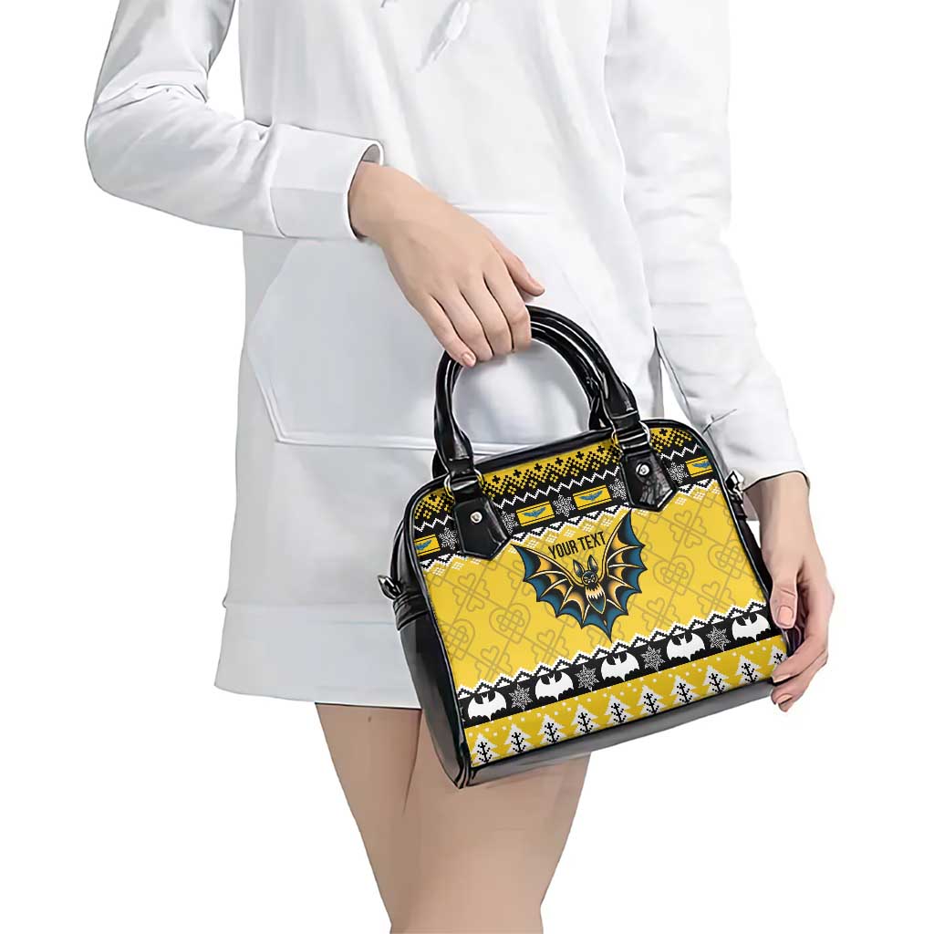 Personalized Brecknockshire Wales Christmas Shoulder Handbag Welsh Celtic Bat Design LT19