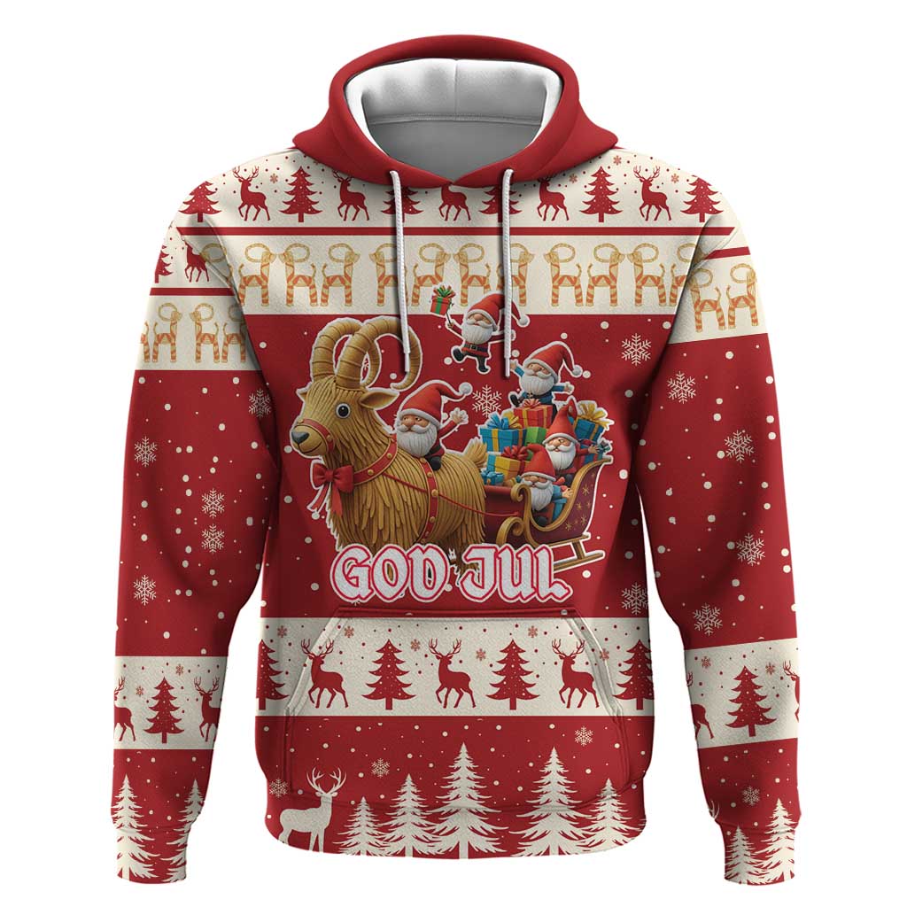 Sweden Christmas Hoodie God Jul Nordic Julbock LT19
