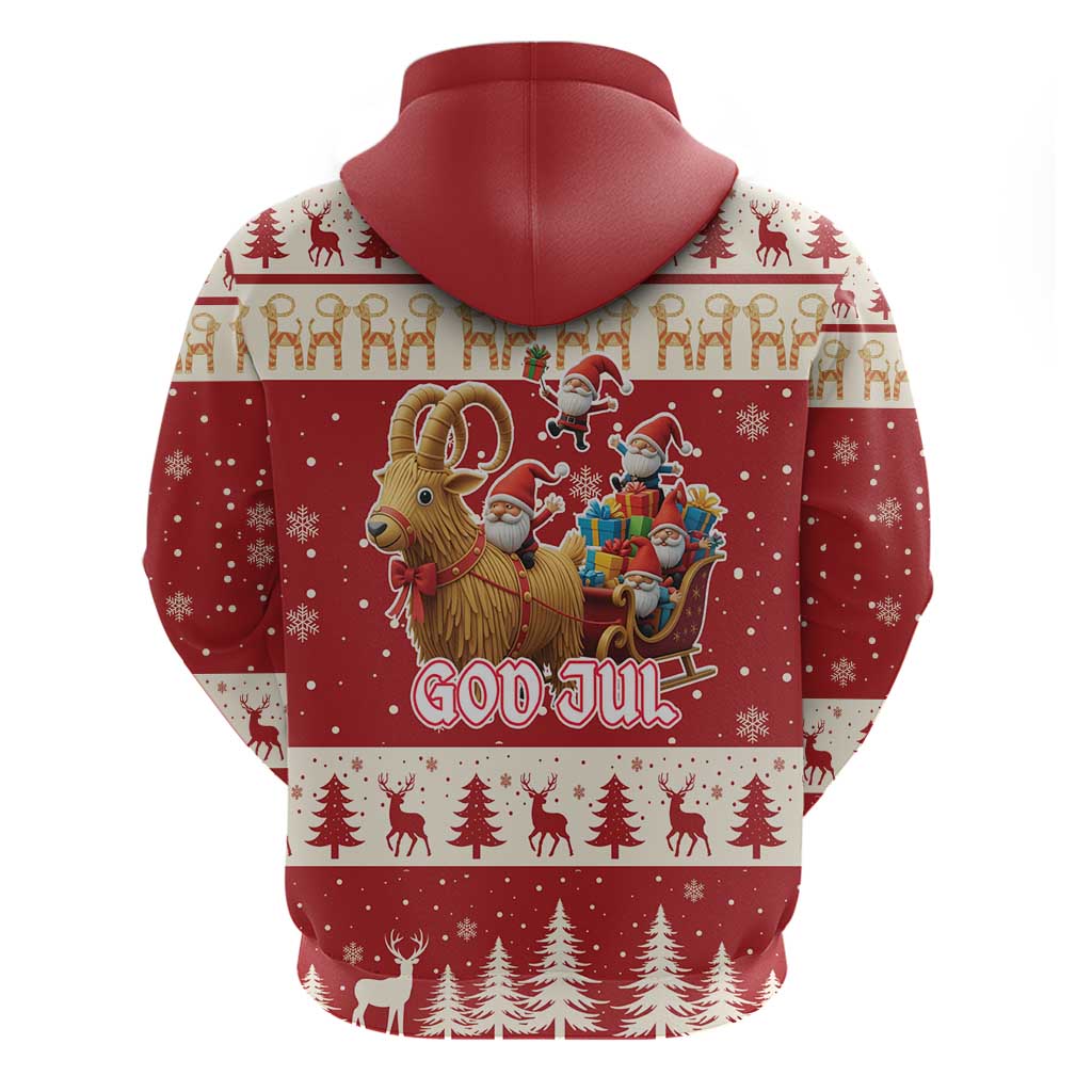 Sweden Christmas Hoodie God Jul Nordic Julbock LT19