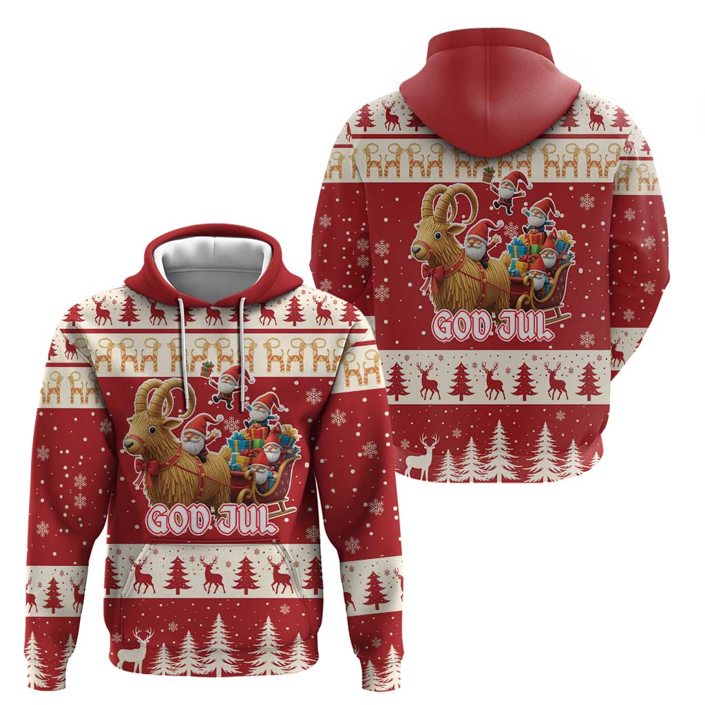 Sweden Christmas Hoodie God Jul Nordic Julbock LT19