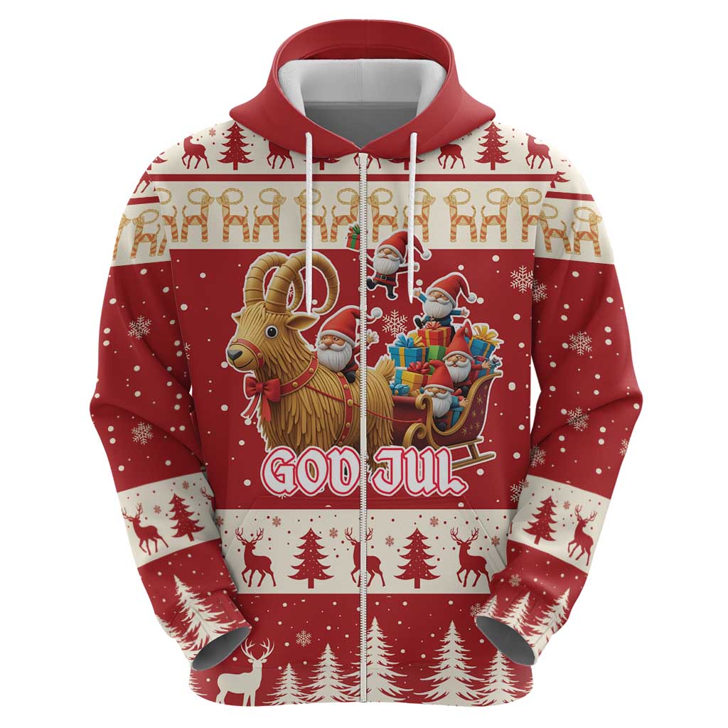 Sweden Christmas Hoodie God Jul Nordic Julbock LT19