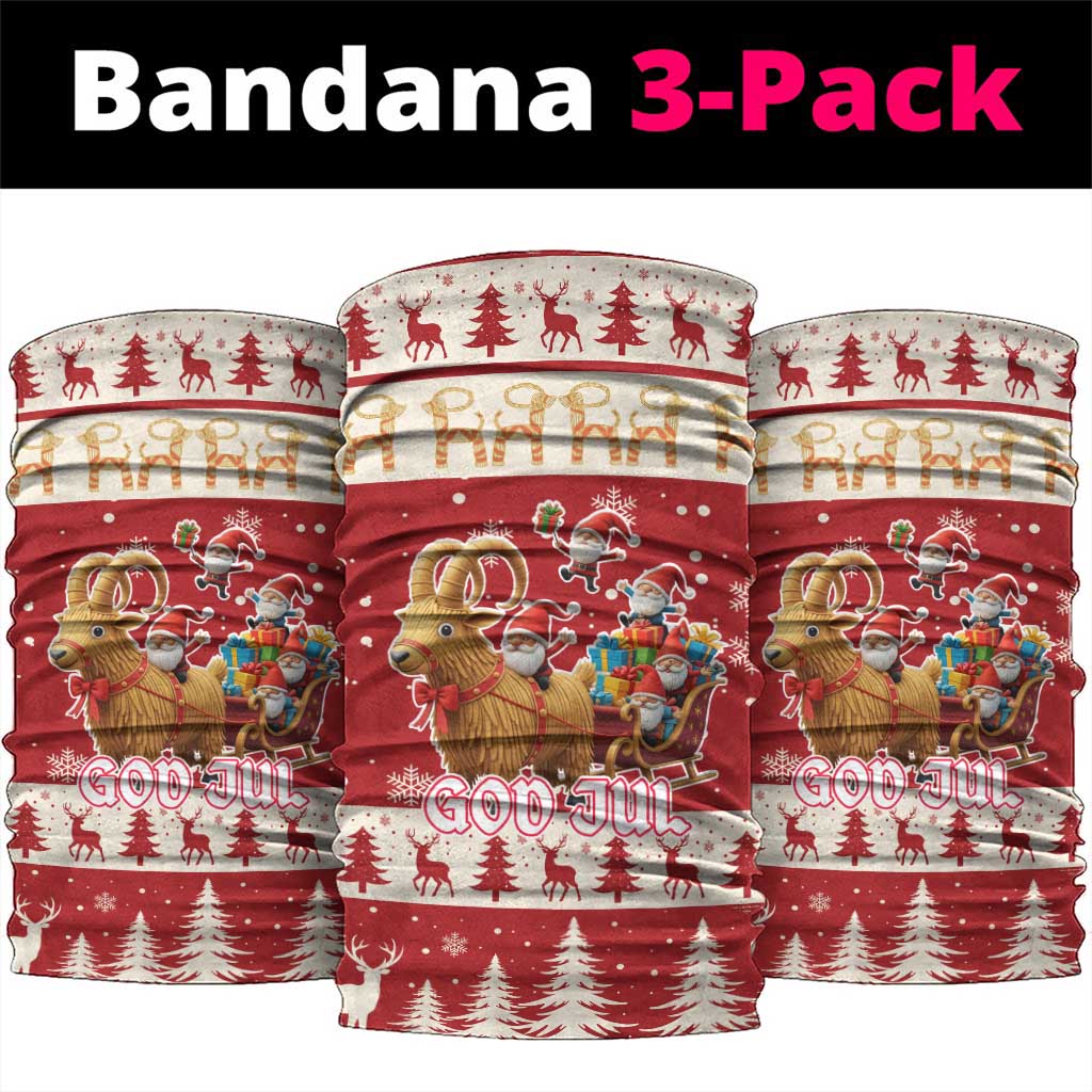 Sweden Christmas Neck Gaiter God Jul Nordic Julbock LT19