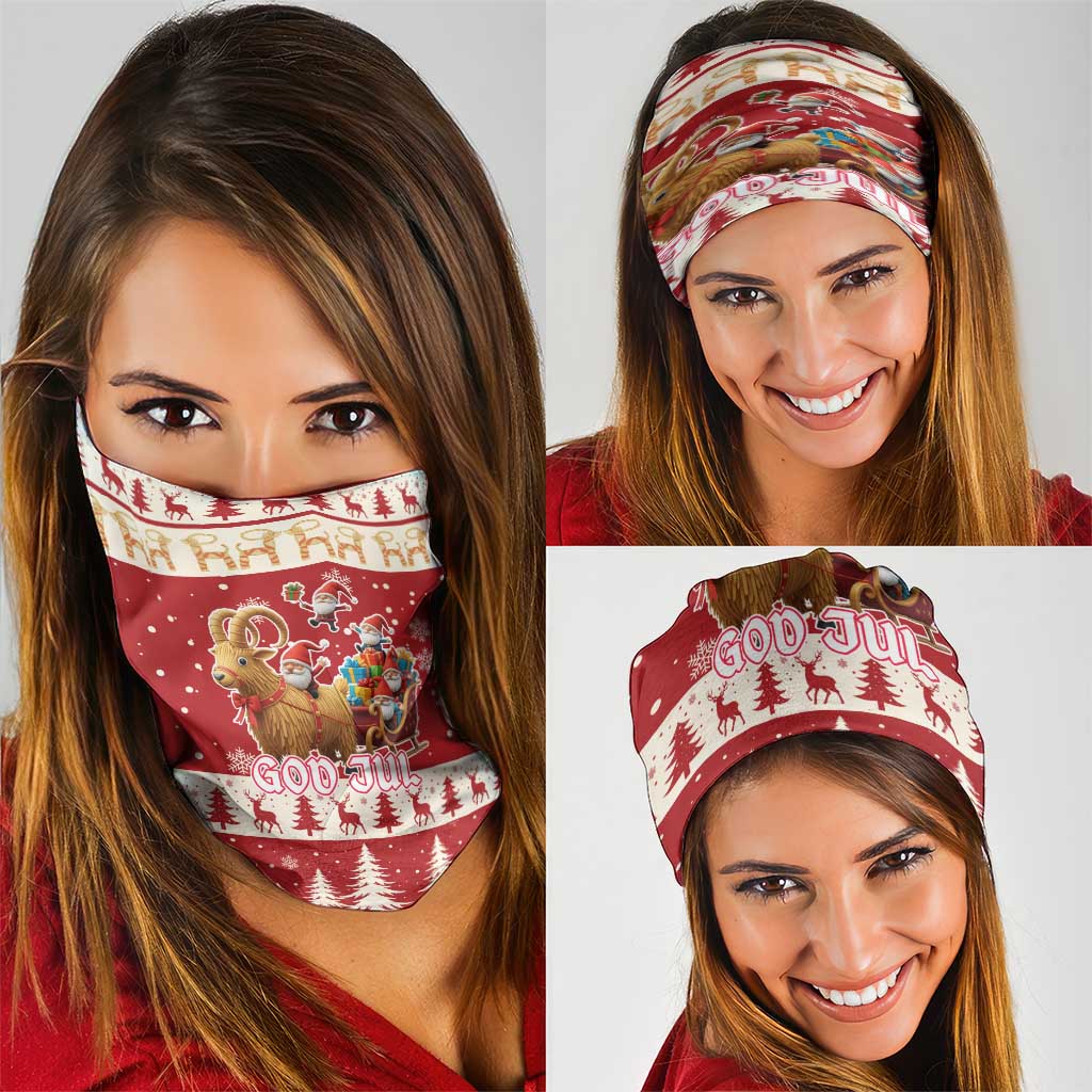 Sweden Christmas Neck Gaiter God Jul Nordic Julbock LT19