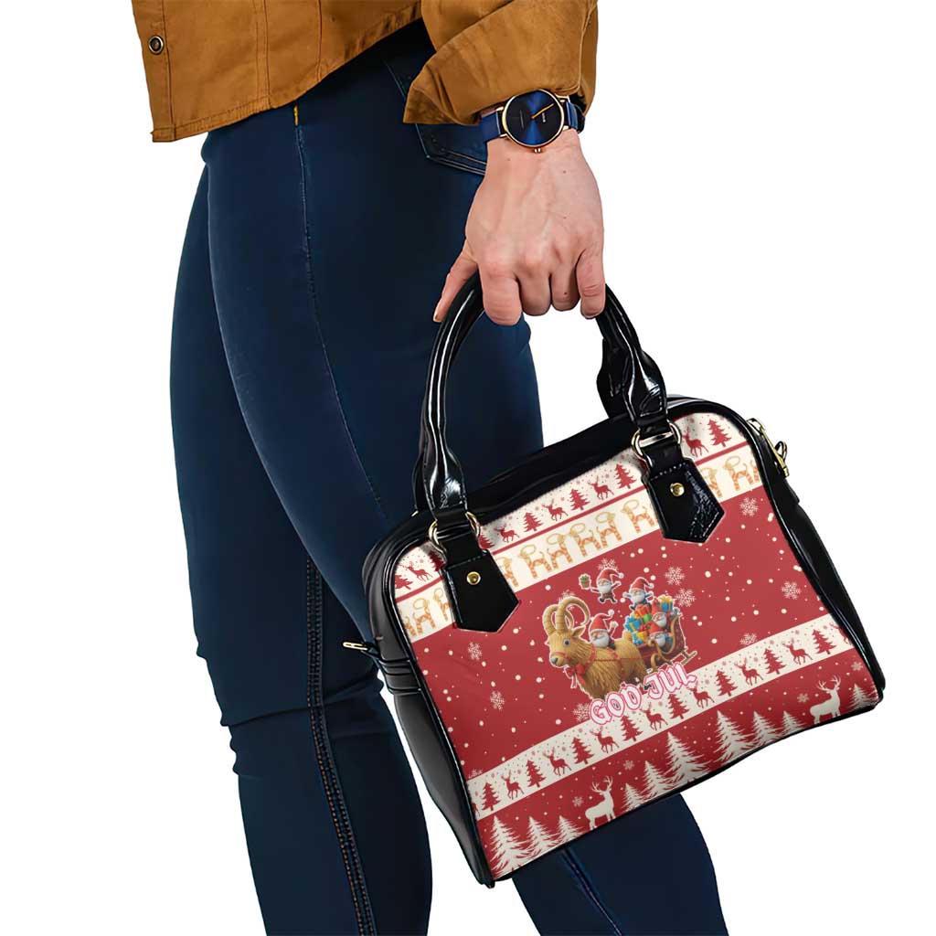 Sweden Christmas Shoulder Handbag God Jul Nordic Julbock LT19