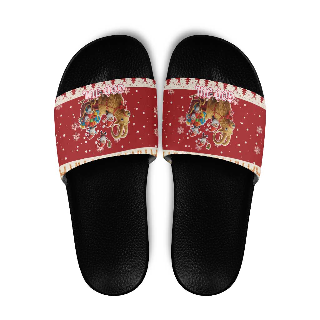 Sweden Christmas Slide Sandals God Jul Nordic Julbock LT19