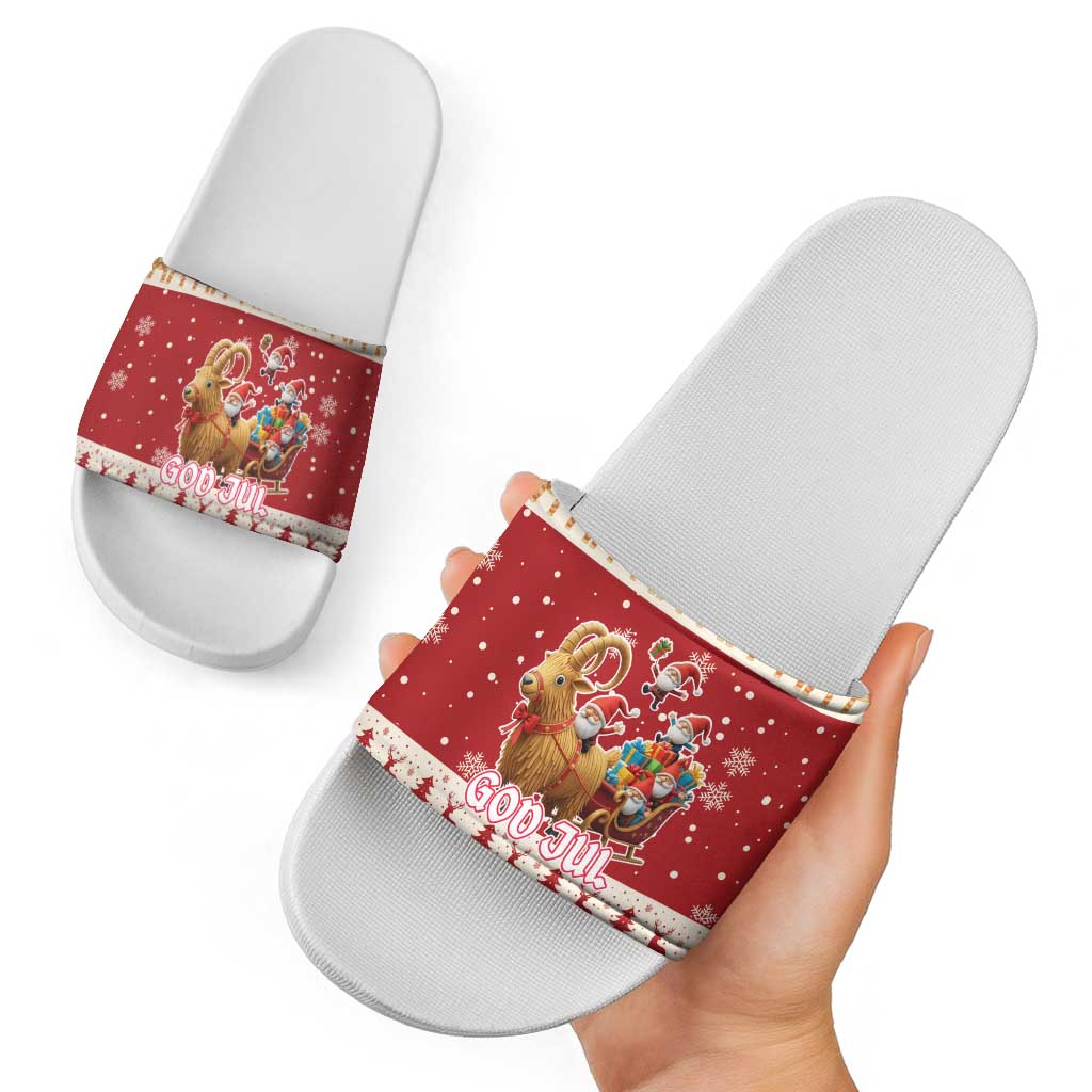 Sweden Christmas Slide Sandals God Jul Nordic Julbock LT19