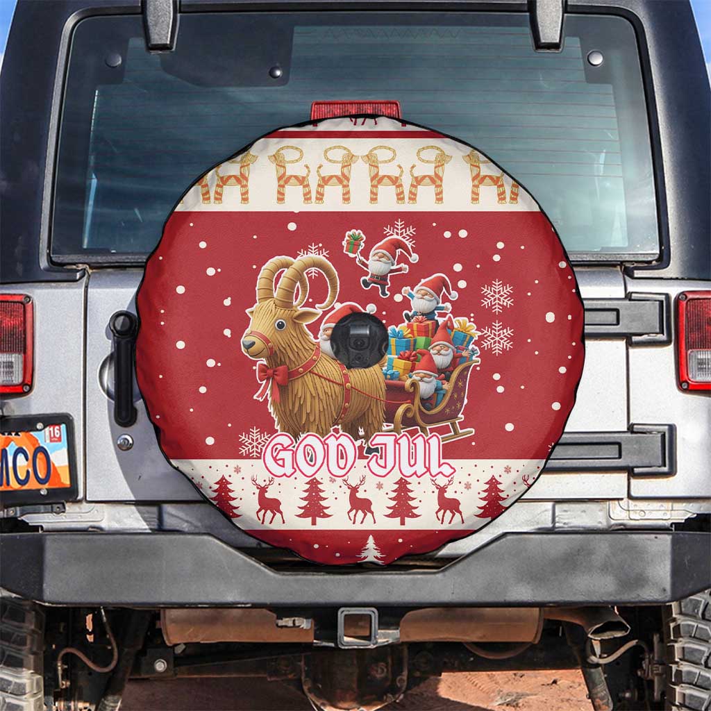 Sweden Christmas Spare Tire Cover God Jul Nordic Julbock LT19