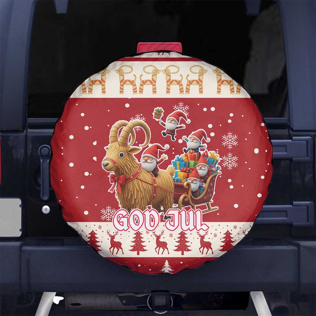 Sweden Christmas Spare Tire Cover God Jul Nordic Julbock LT19