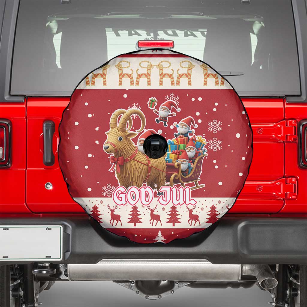 Sweden Christmas Spare Tire Cover God Jul Nordic Julbock LT19