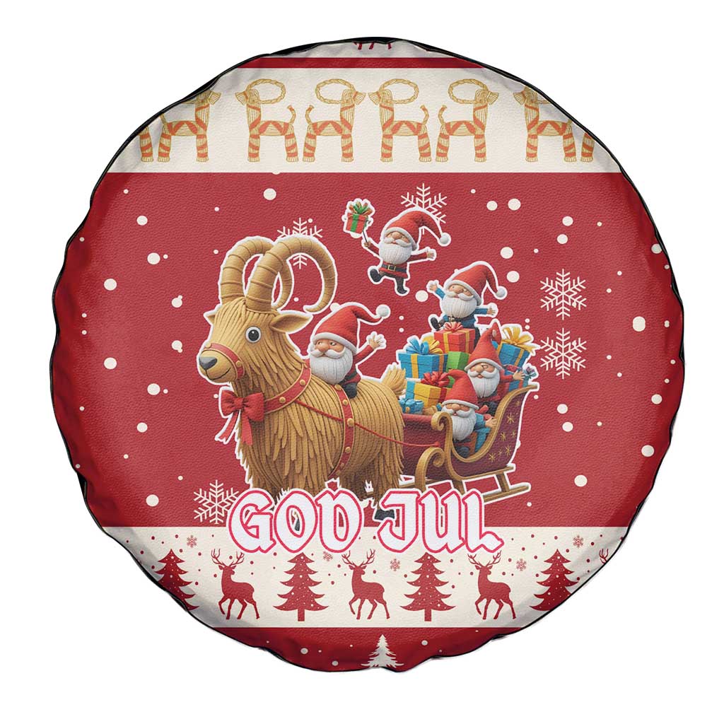 Sweden Christmas Spare Tire Cover God Jul Nordic Julbock LT19