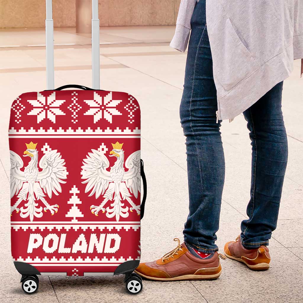 Poland Christmas Luggage Cover Emblem With Flag Style LT19