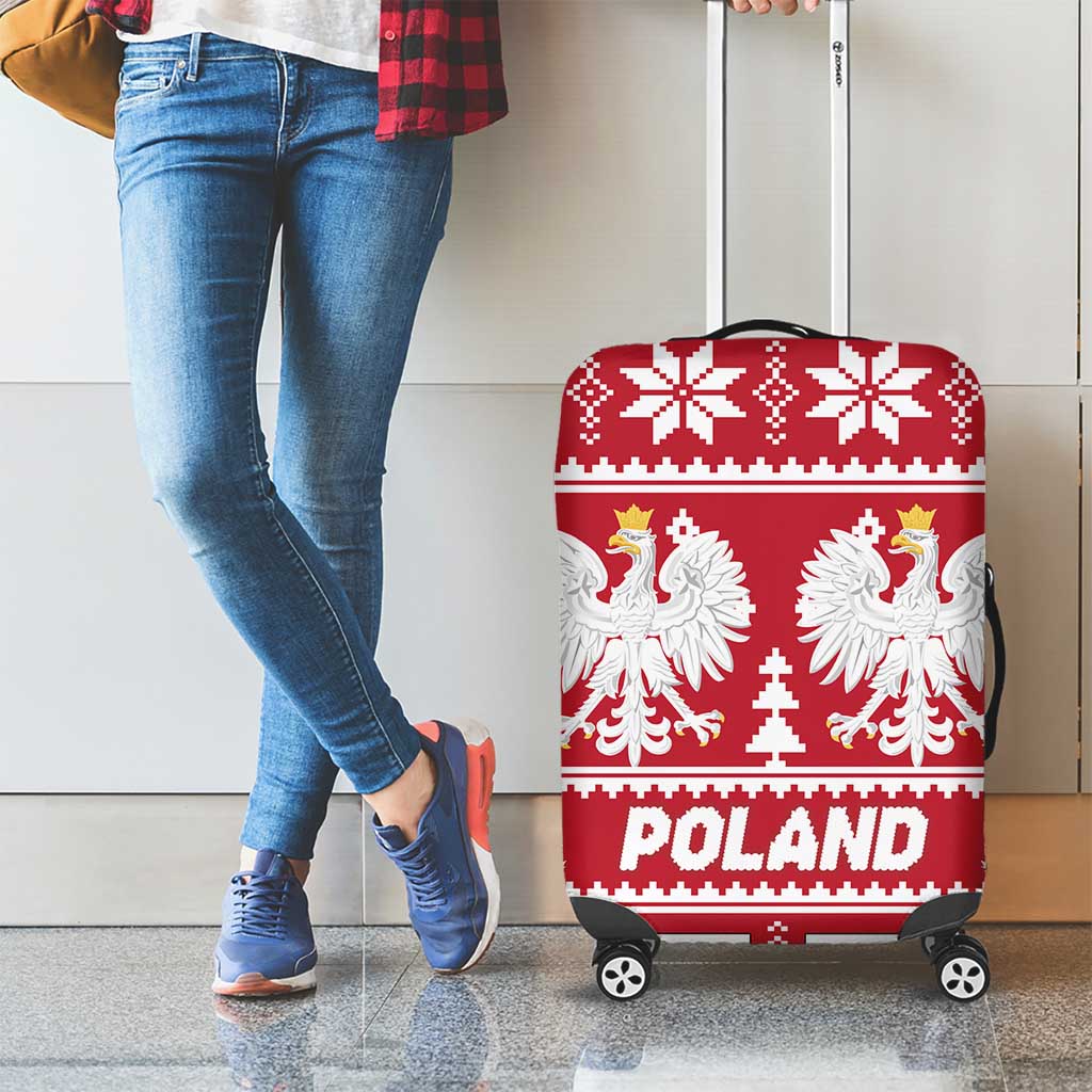Poland Christmas Luggage Cover Emblem With Flag Style LT19
