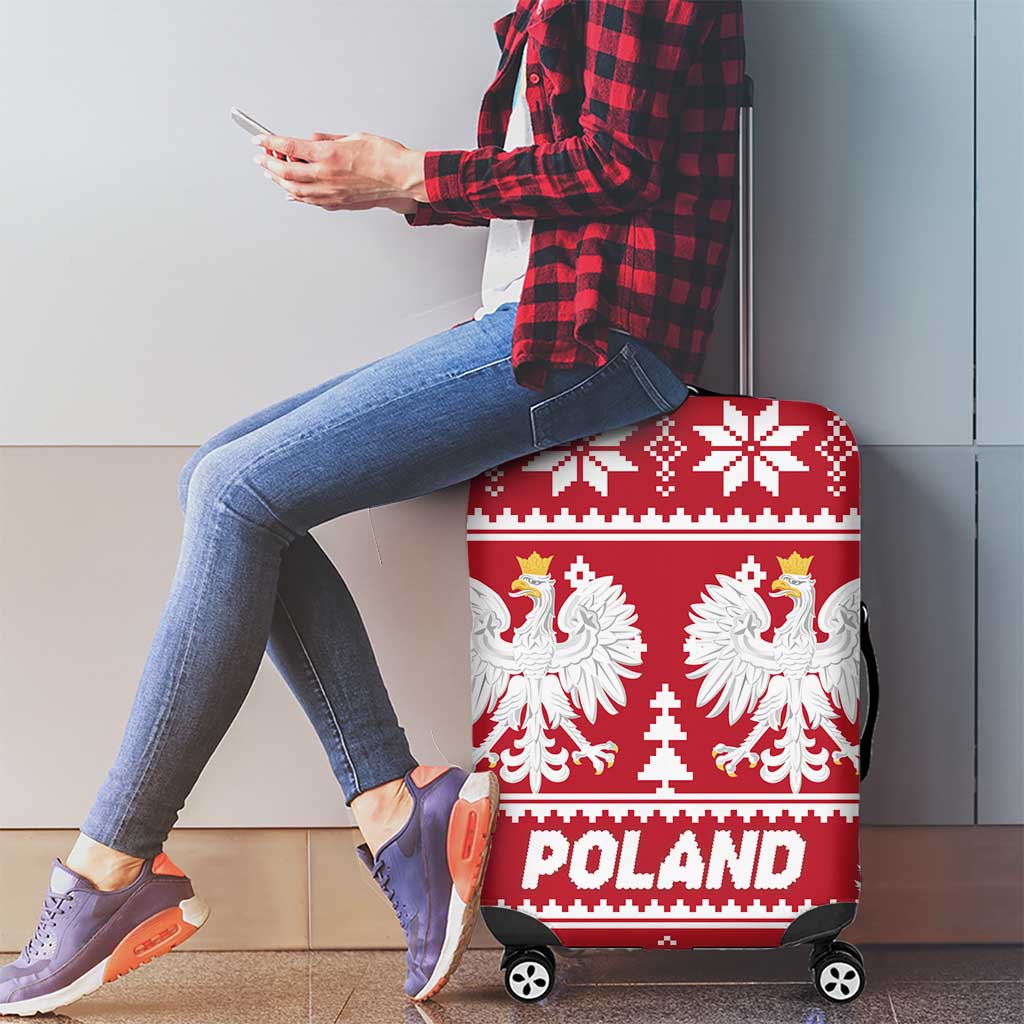 Poland Christmas Luggage Cover Emblem With Flag Style LT19