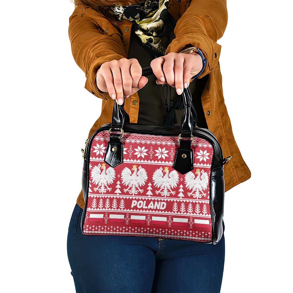 Poland Christmas Shoulder Handbag Emblem With Flag Style LT19
