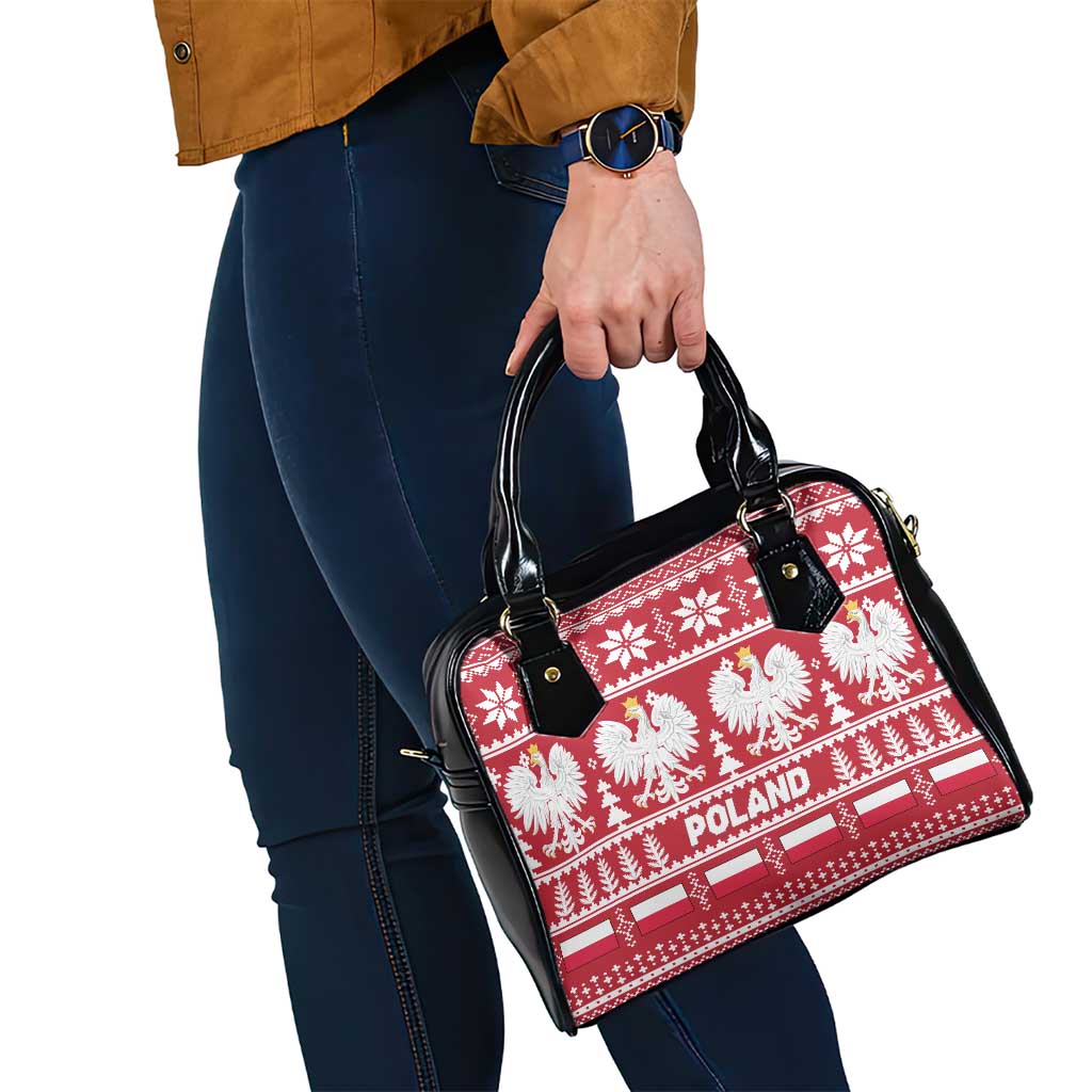 Poland Christmas Shoulder Handbag Emblem With Flag Style LT19