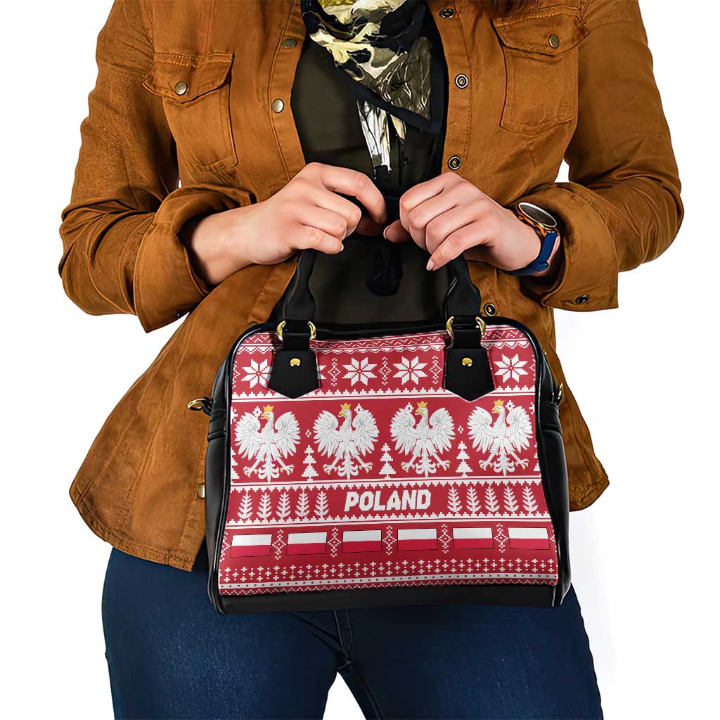 Poland Christmas Shoulder Handbag Emblem With Flag Style LT19