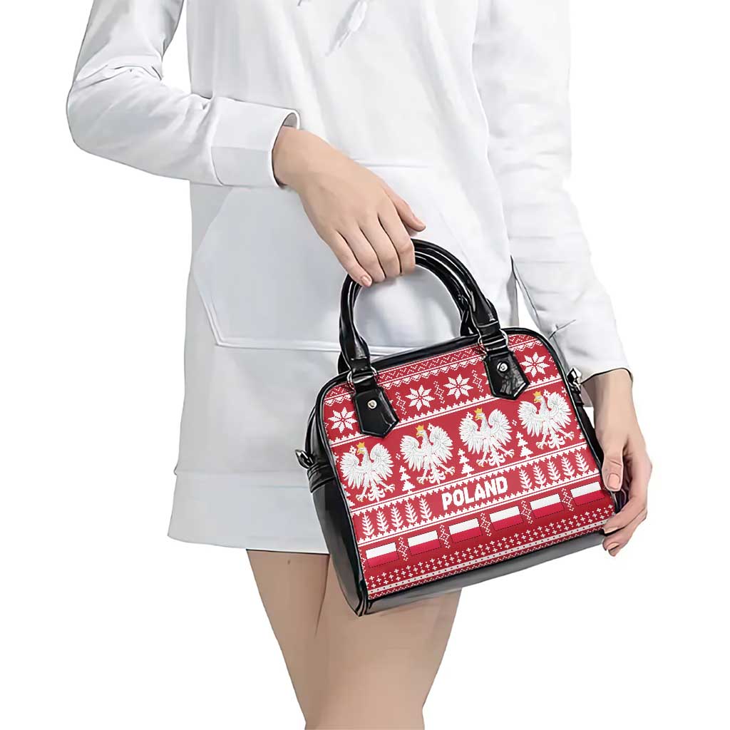 Poland Christmas Shoulder Handbag Emblem With Flag Style LT19