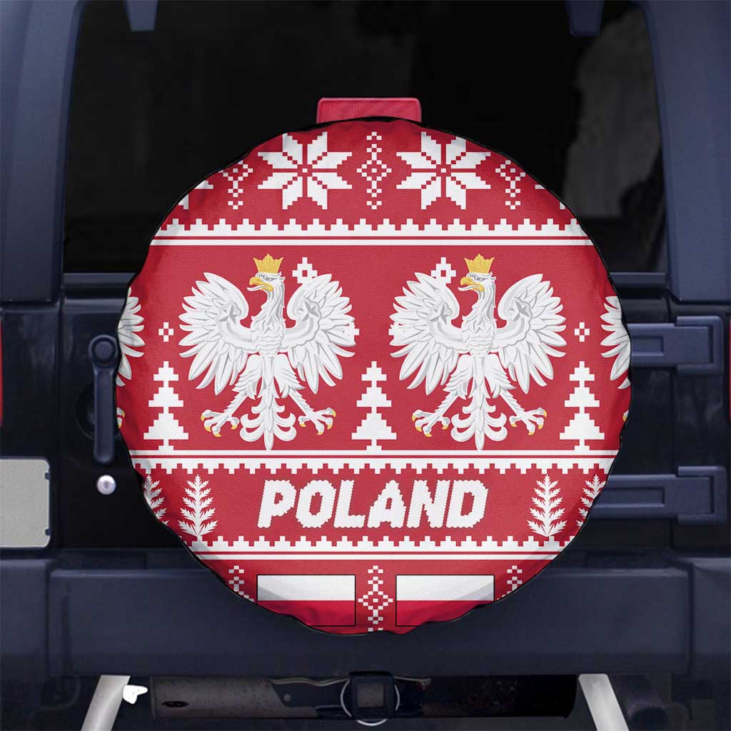 Poland Christmas Spare Tire Cover Emblem With Flag Style LT19