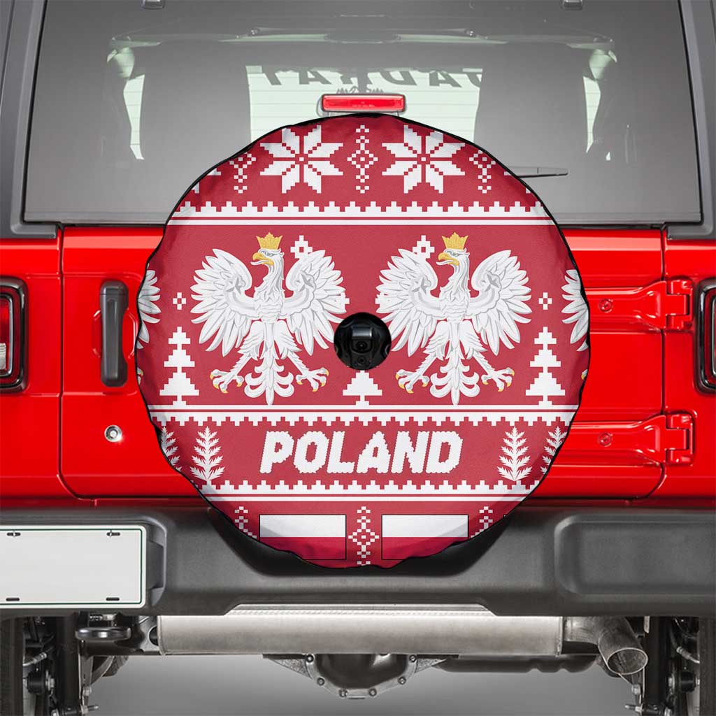 Poland Christmas Spare Tire Cover Emblem With Flag Style LT19
