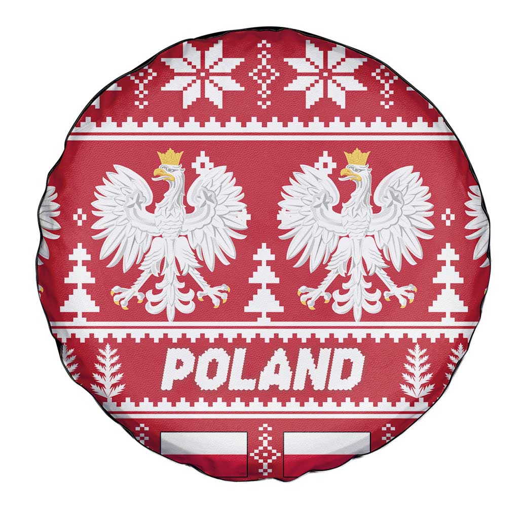 Poland Christmas Spare Tire Cover Emblem With Flag Style LT19