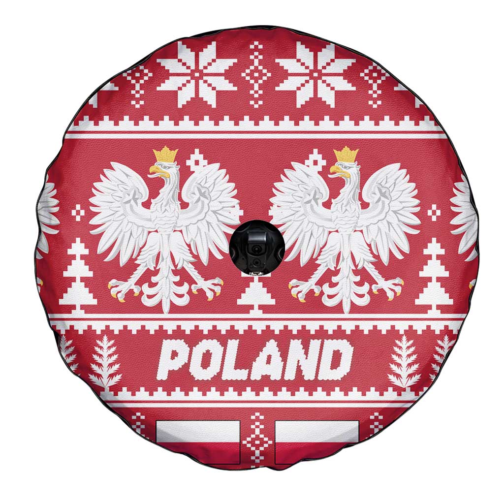 Poland Christmas Spare Tire Cover Emblem With Flag Style LT19