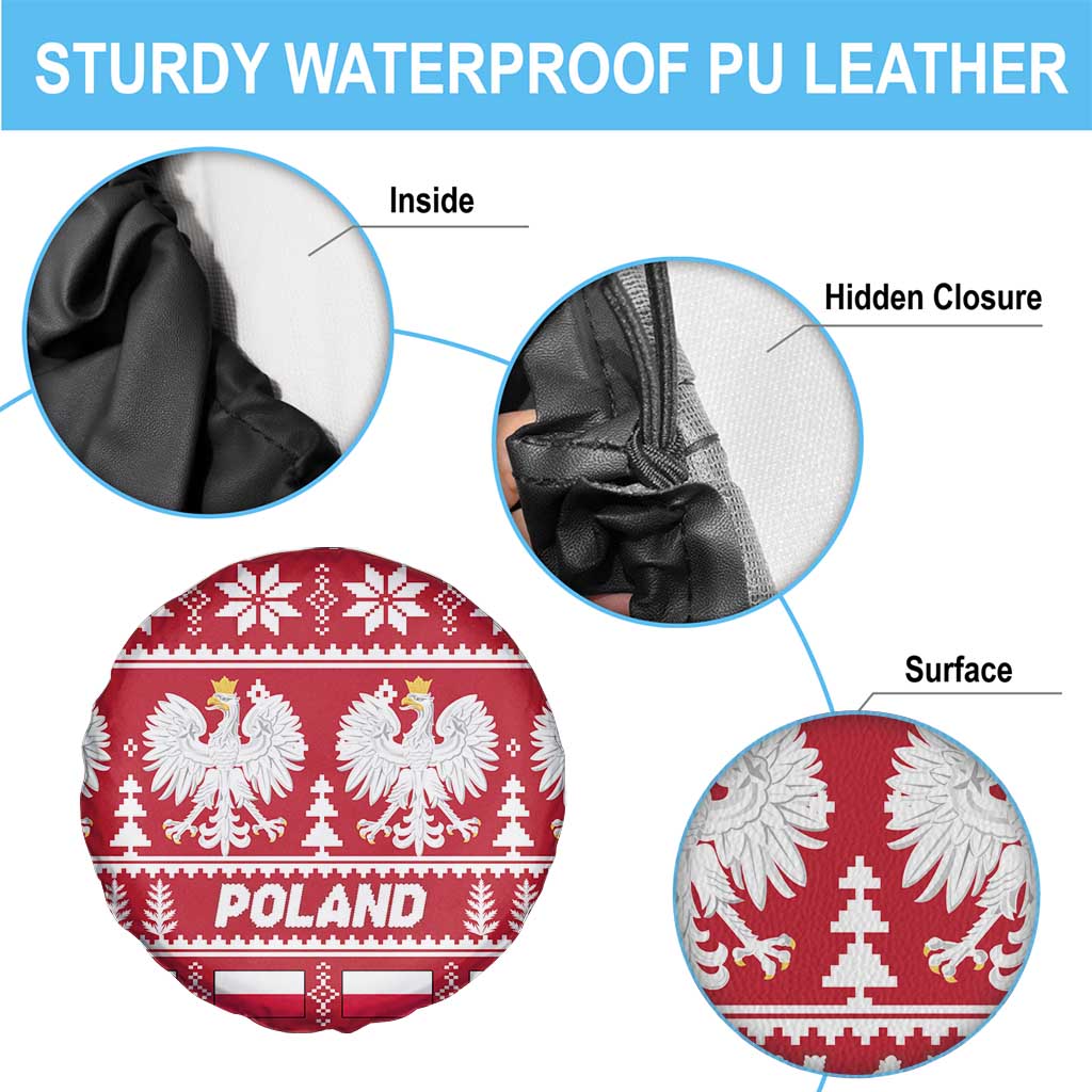 Poland Christmas Spare Tire Cover Emblem With Flag Style LT19