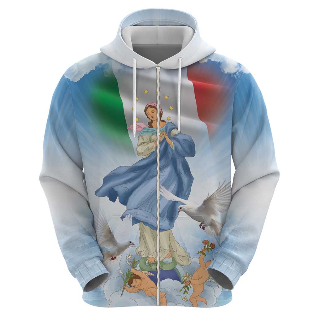 Italy Assumption Of Mary Hoodie Blessed Virgin Mary Angel And Dove LT19