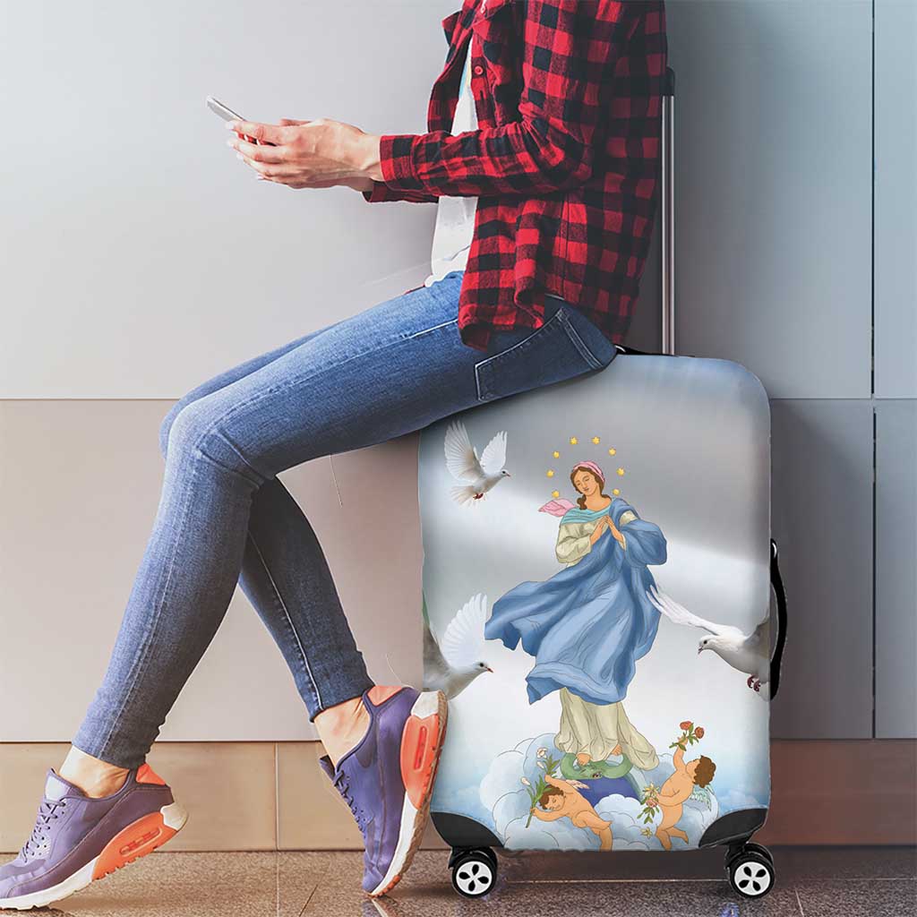 Italy Assumption Of Mary Luggage Cover Blessed Virgin Mary Angel And Dove LT19