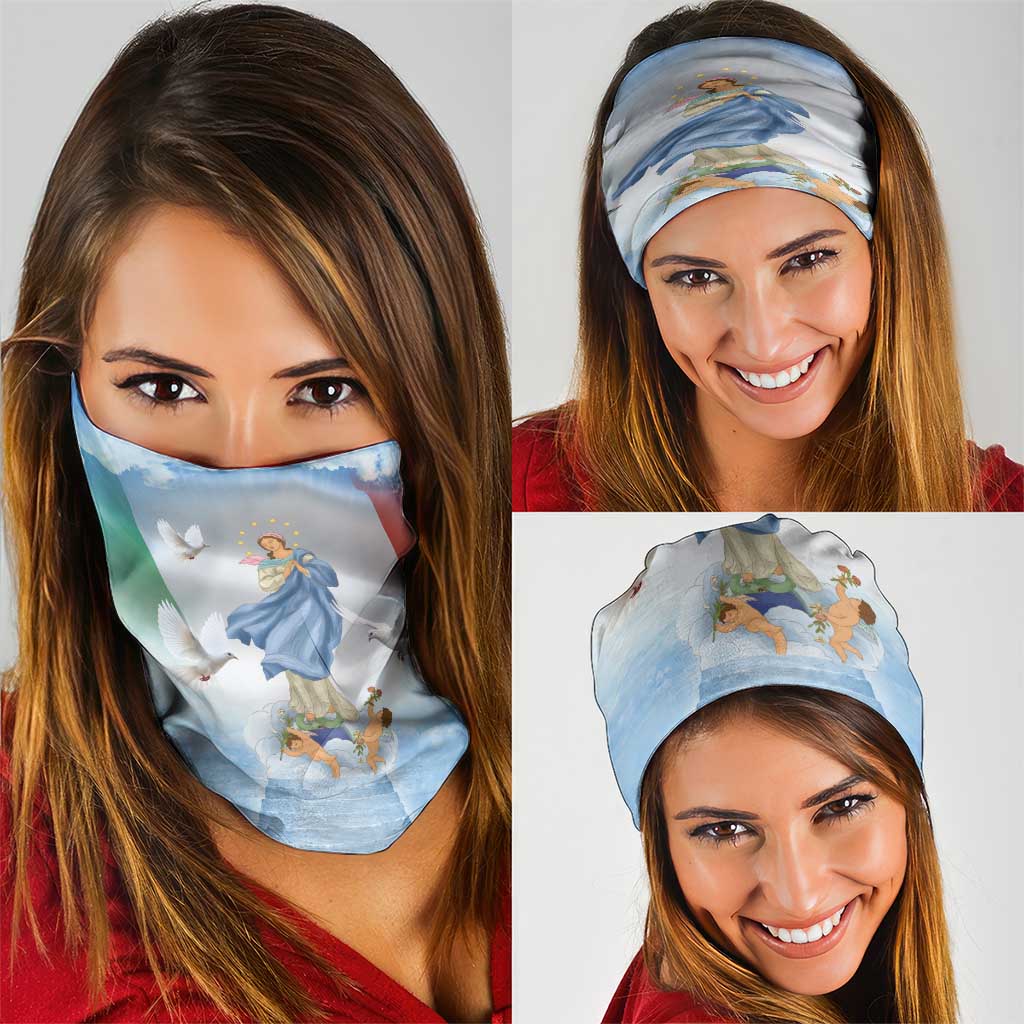 Italy Assumption Of Mary Neck Gaiter Blessed Virgin Mary Angel And Dove LT19